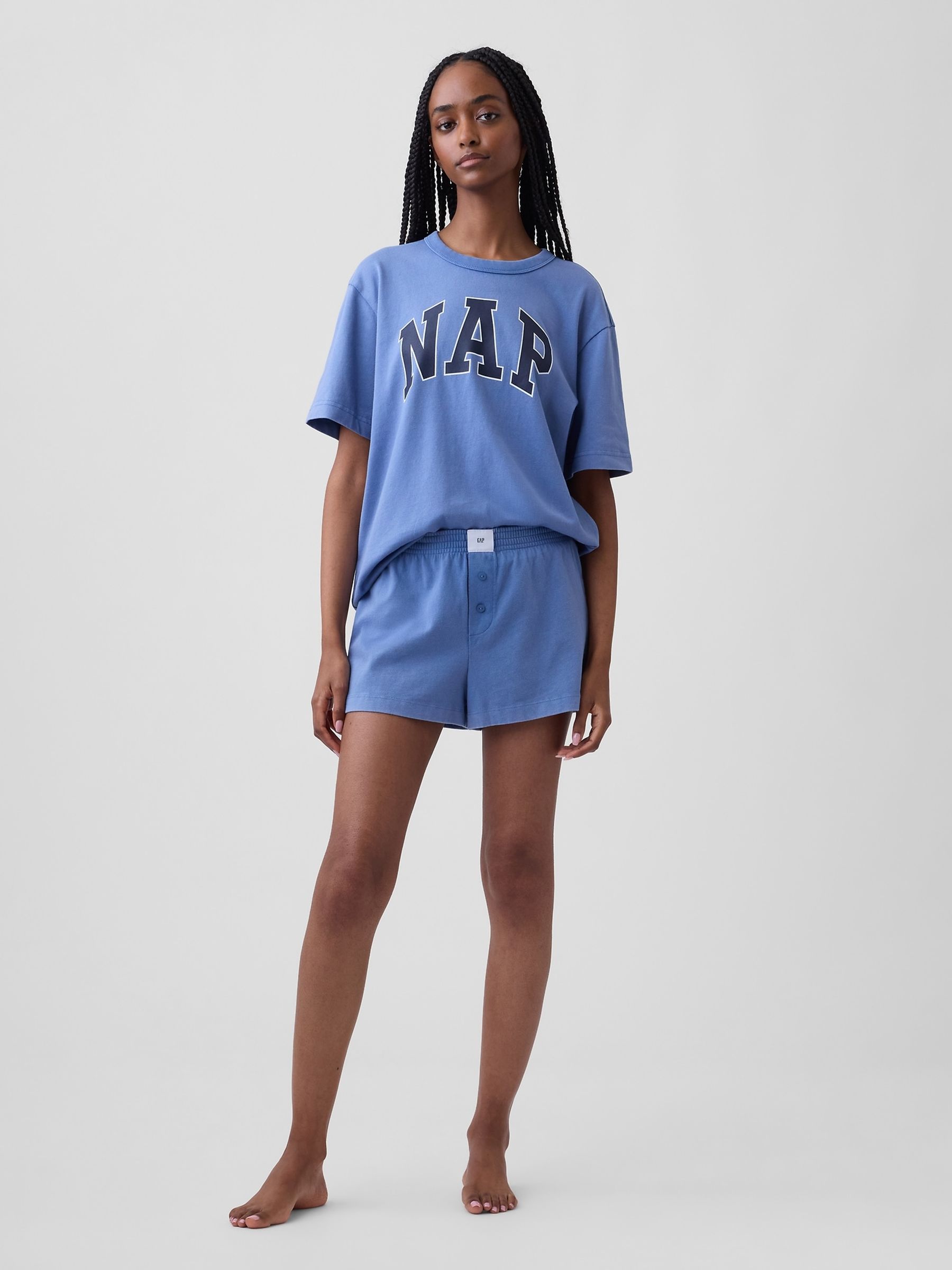 Blue Pyjamas Boxer Shorts - Image 4 of 5