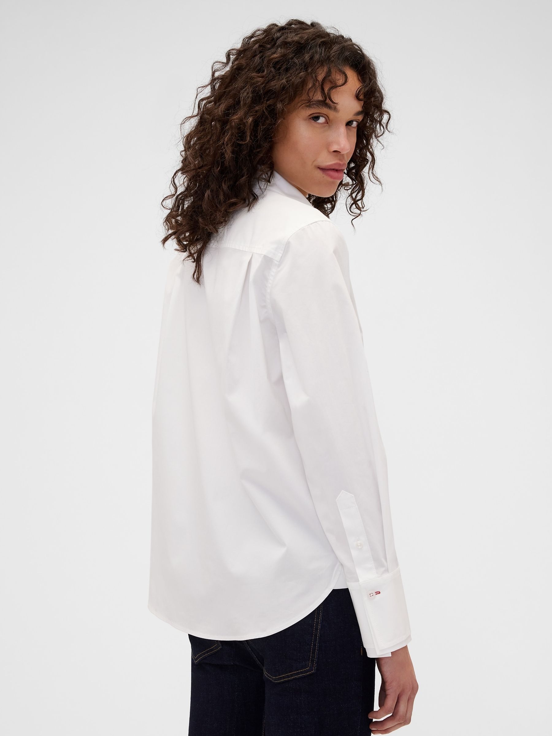 Gap x Victoria Beckham White Relaxed Poplin Shirt - Image 2 of 5