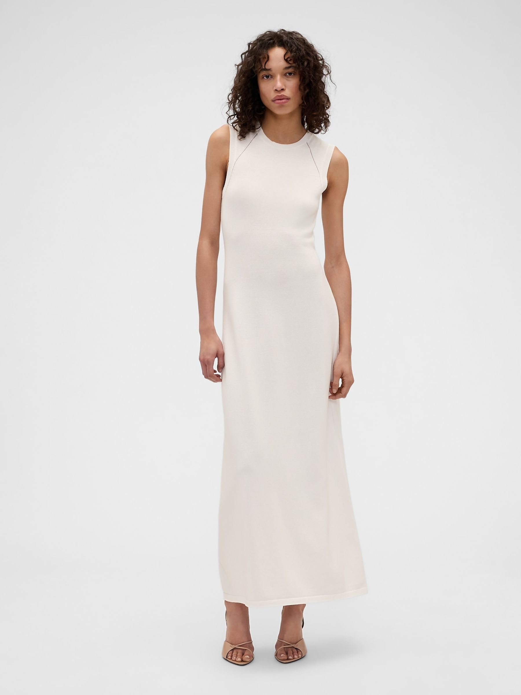 Gap x Victoria Beckham Cream Sleeveless Maxi Dress - Image 1 of 5