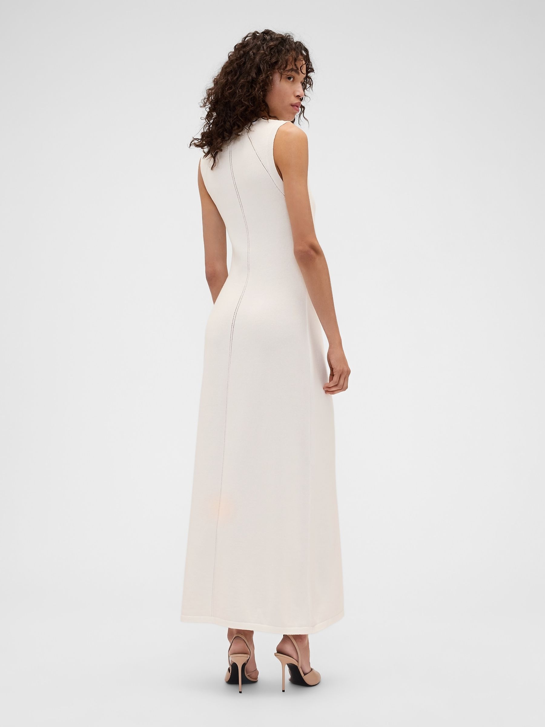 Gap x Victoria Beckham Cream Sleeveless Maxi Dress - Image 2 of 5
