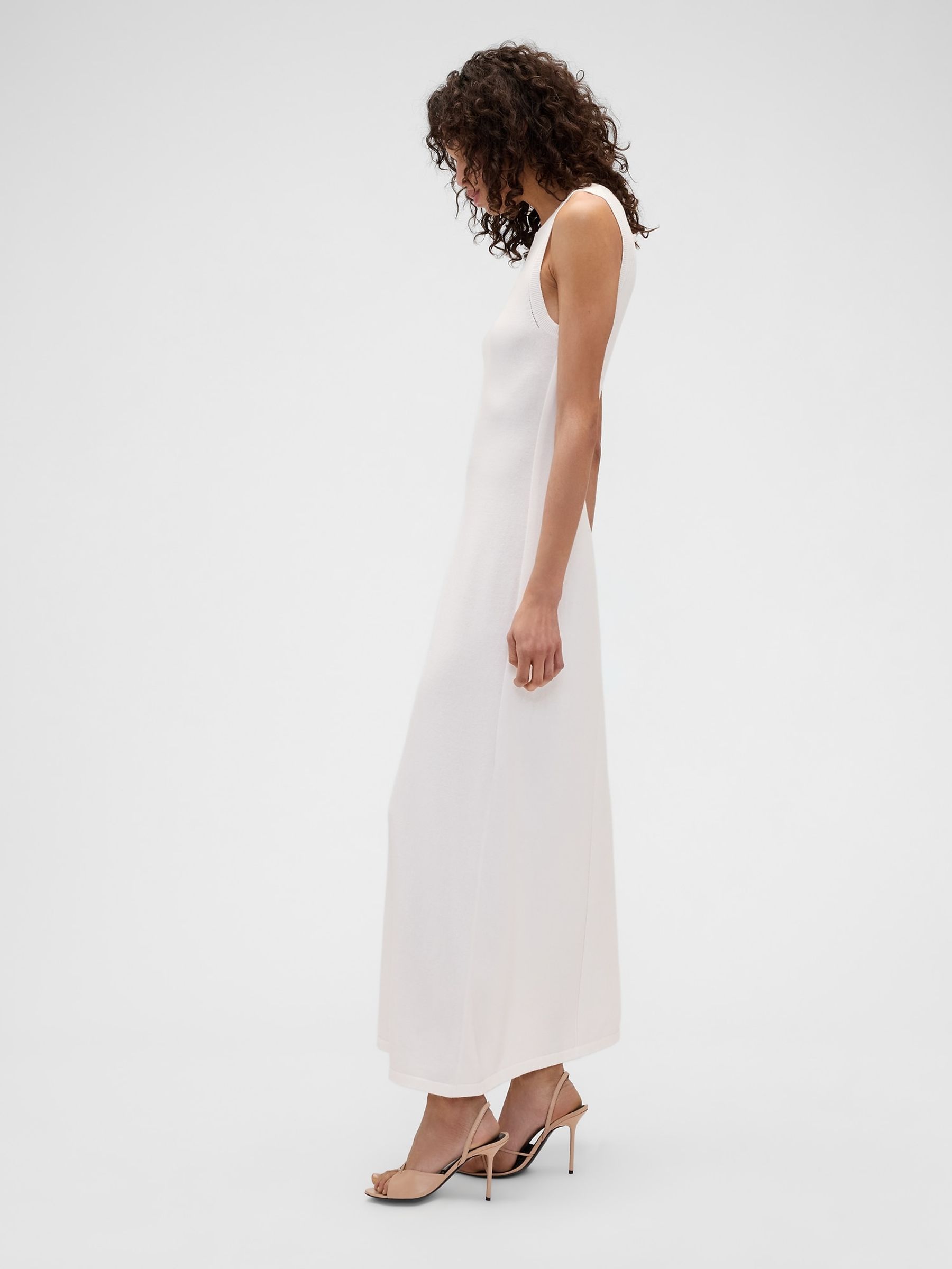 Gap x Victoria Beckham Cream Sleeveless Maxi Dress - Image 3 of 5