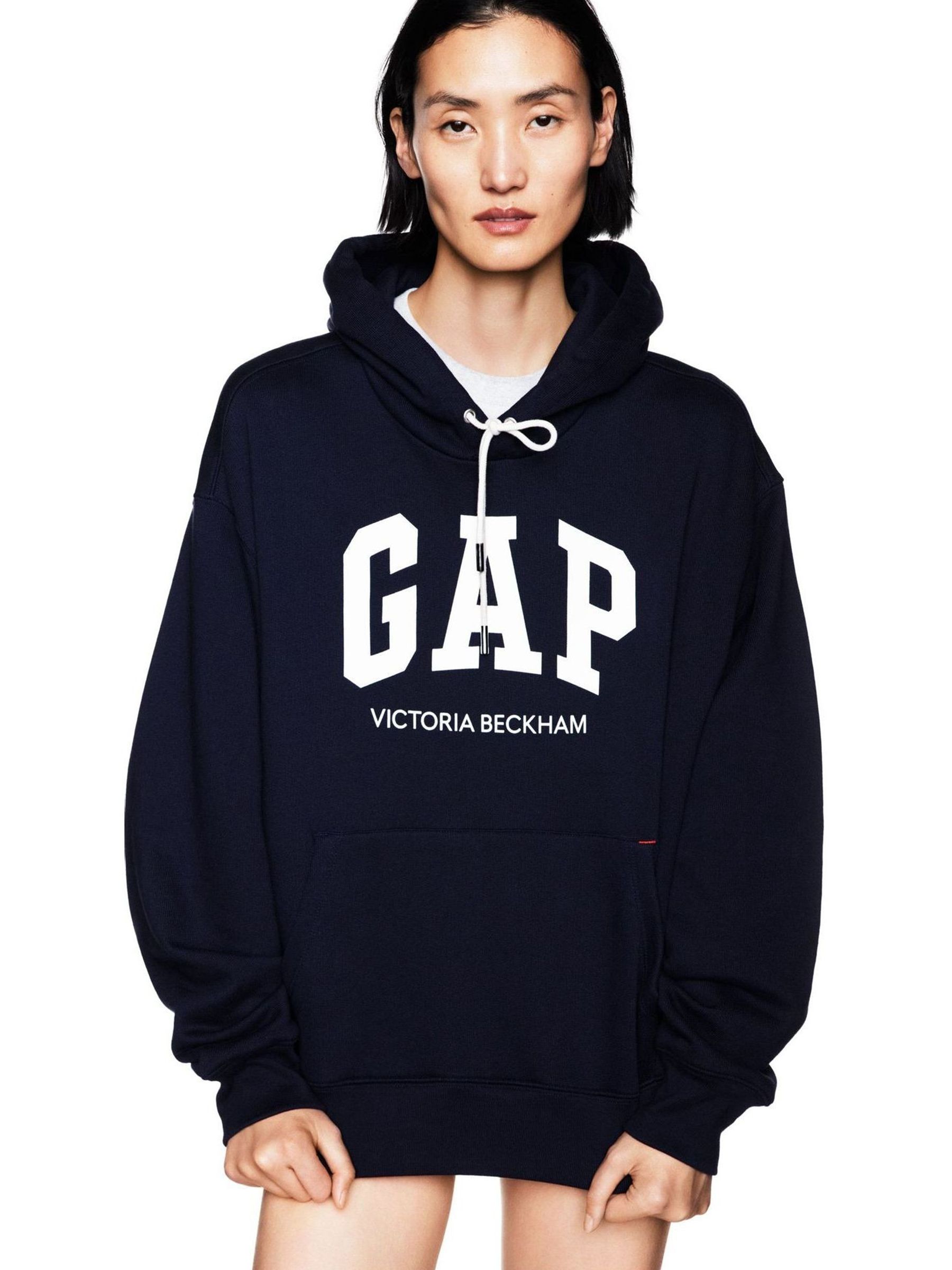 Gap x Victoria Beckham Navy Extra Heavyweight French Terry Hoodie - Image 3 of 6