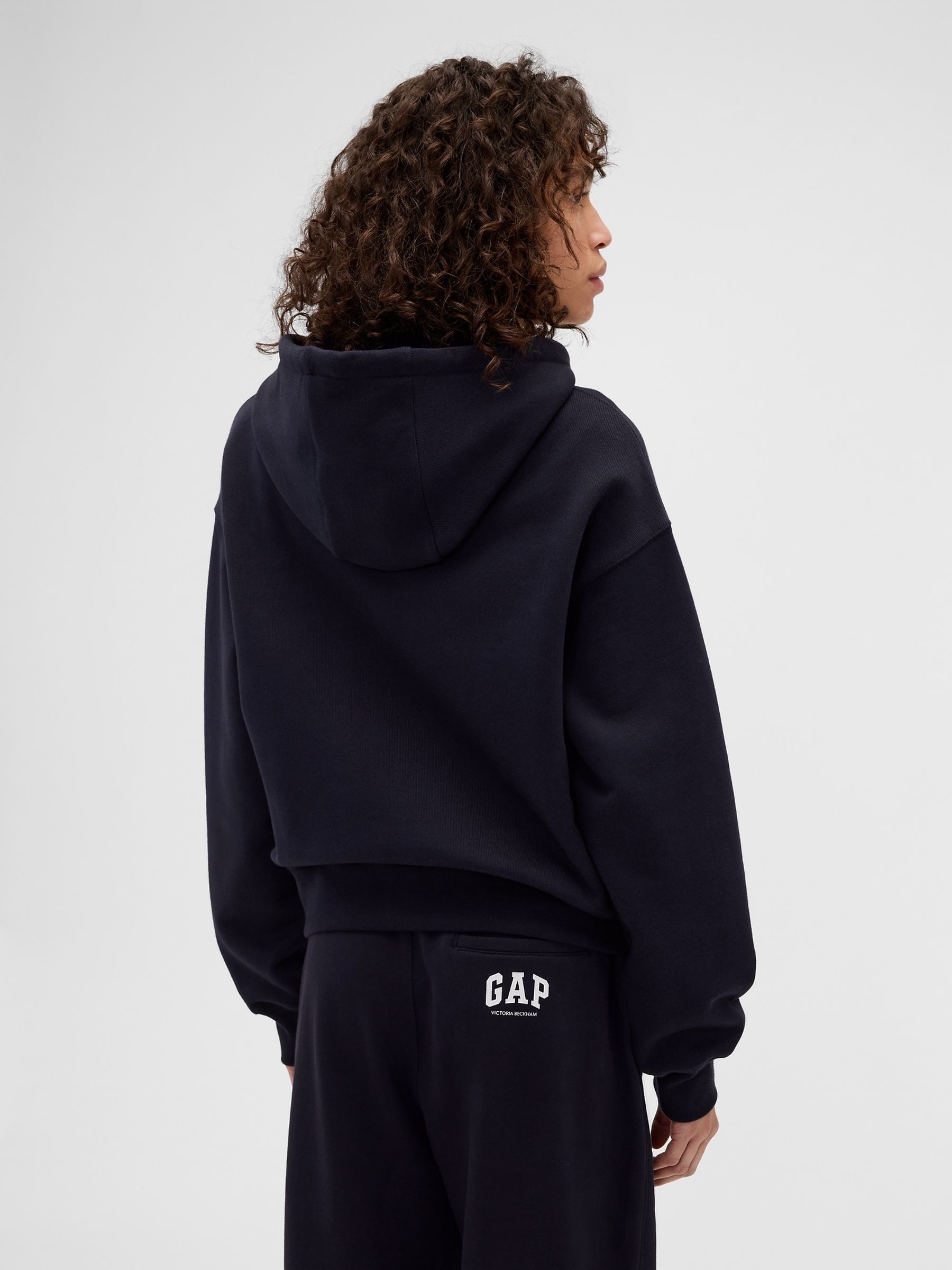Gap x Victoria Beckham Navy Extra Heavyweight French Terry Hoodie - Image 4 of 6