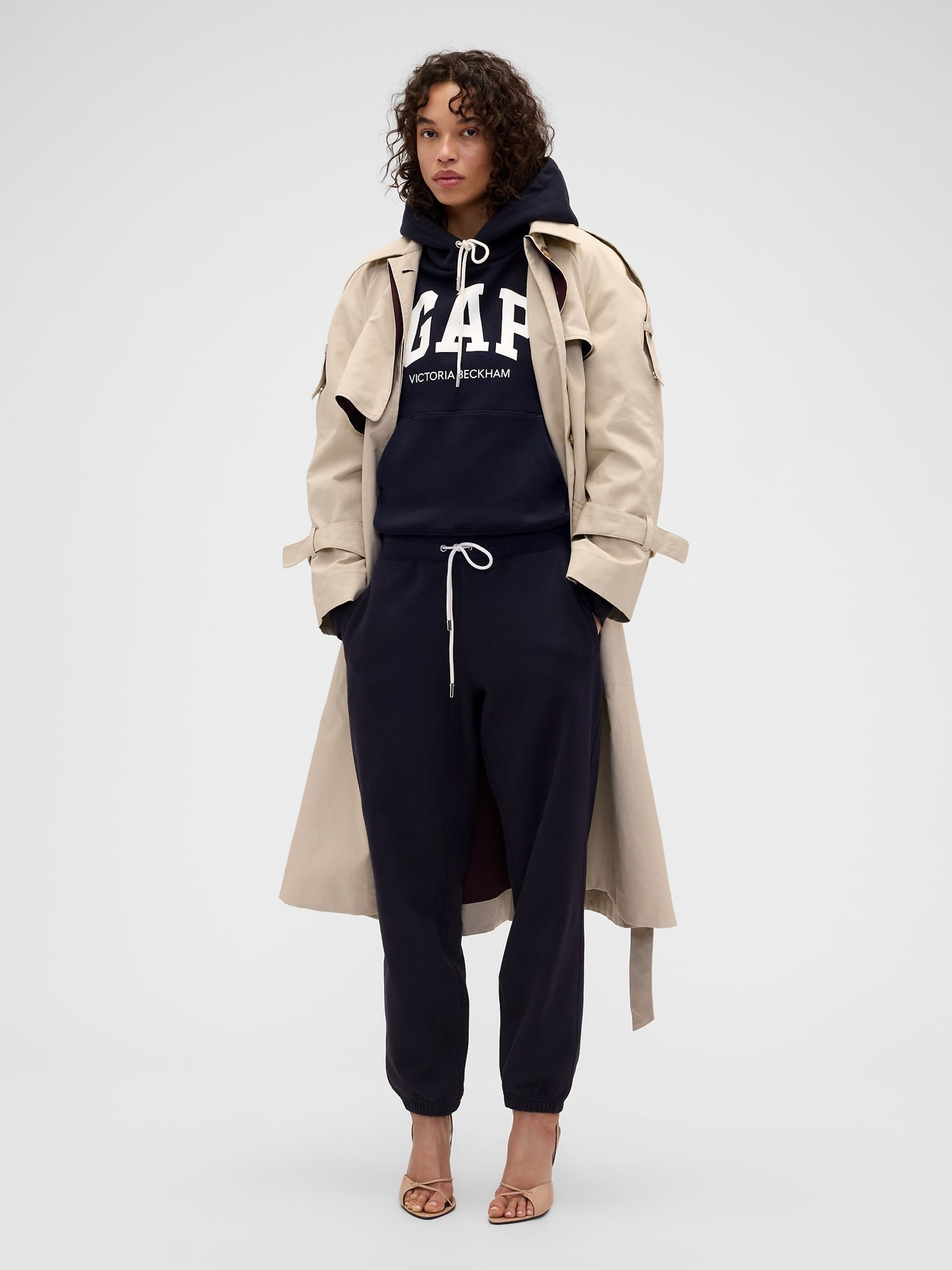 Gap x Victoria Beckham Navy Extra Heavyweight French Terry Hoodie - Image 5 of 6