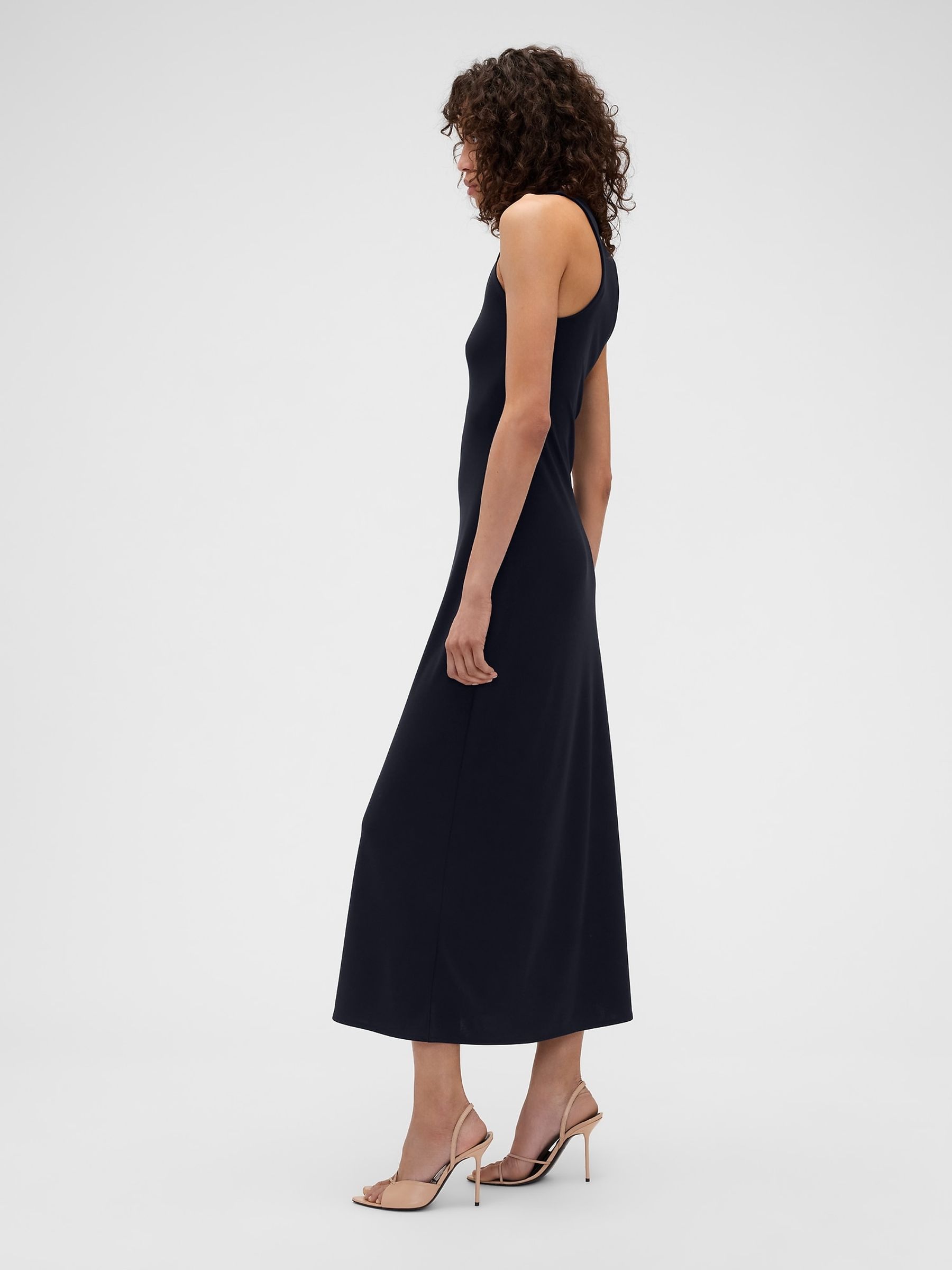 Gap x Victoria Beckham Navy Jersey Maxi Dress - Image 3 of 5