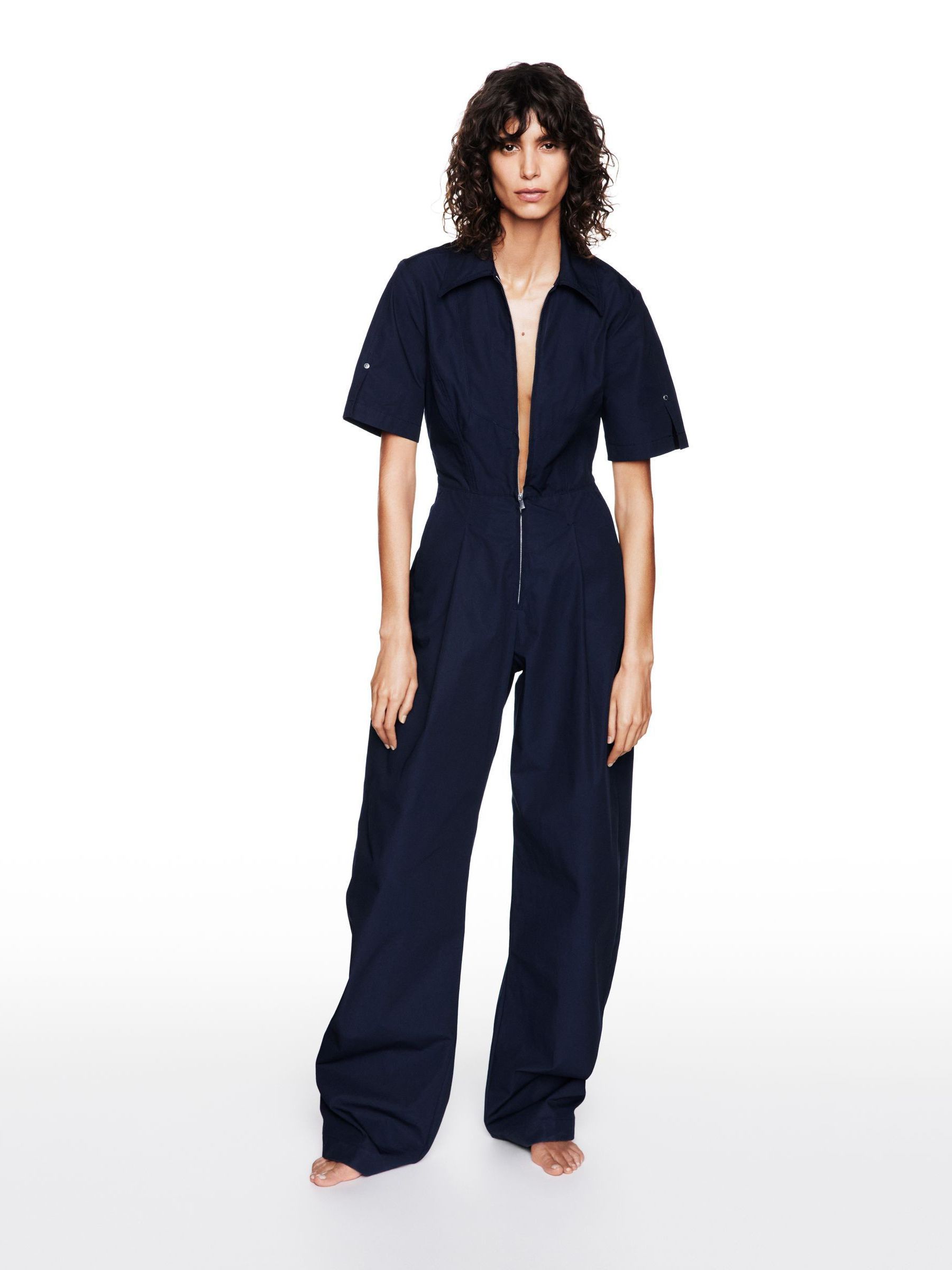 Gap x Victoria Beckham Navy Loose Utility Jumpsuit - Image 2 of 8