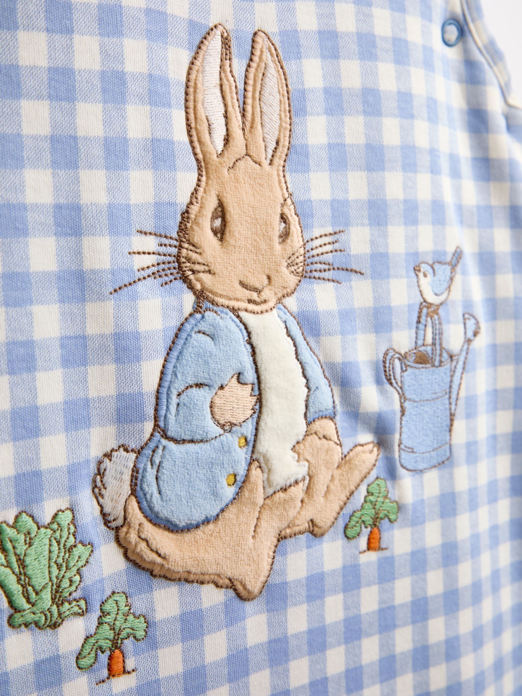 Blue Gingham Peter Rabbit™ Appliqué 2.5 Tog Sleeping Bag - Image 4 of 4