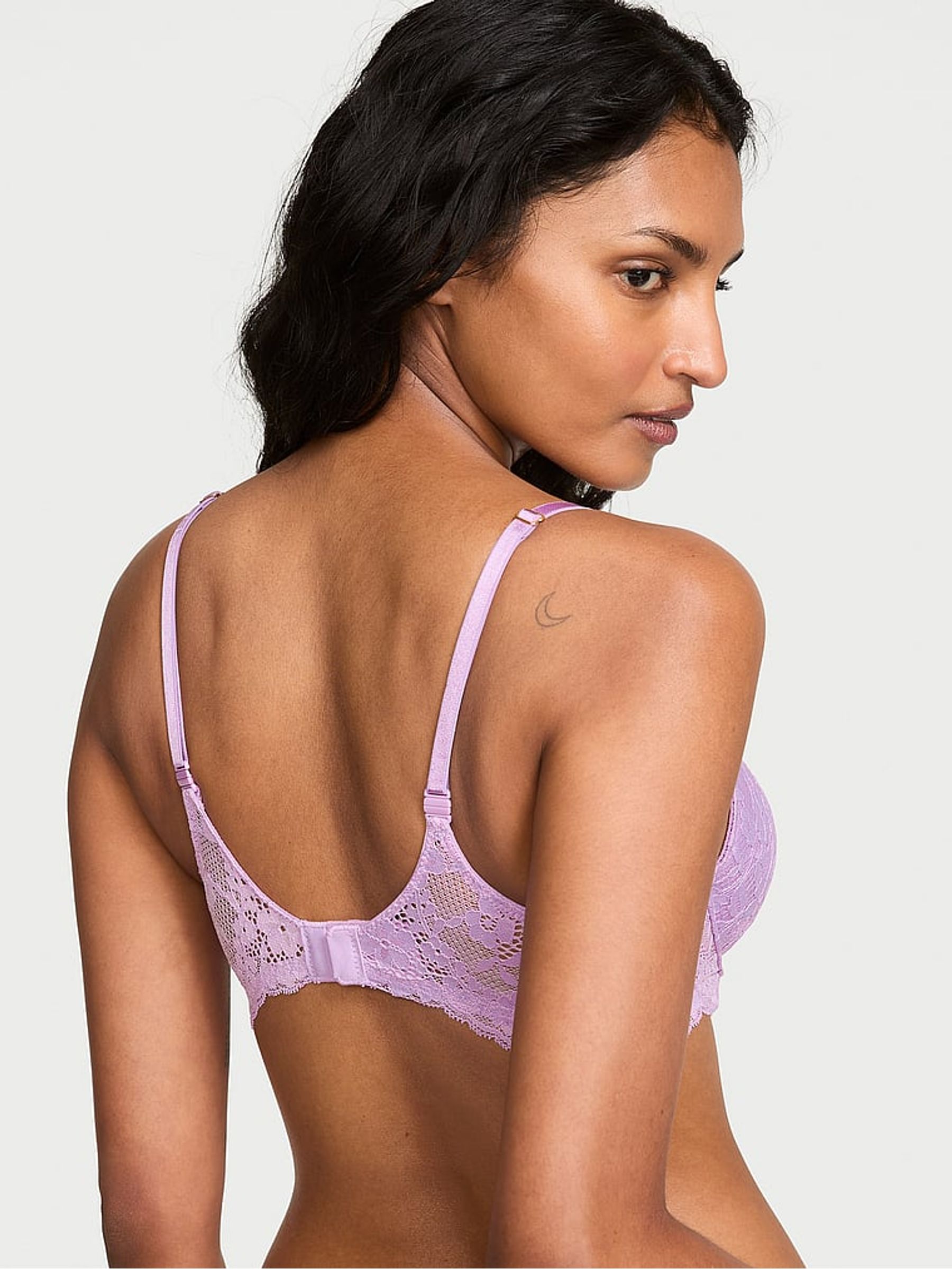Alluring Lilac Purple Push Up Lace Bra - Image 3 of 3 Alluring Lilac Purple Push Up Lace Bra - Image 3 of 3