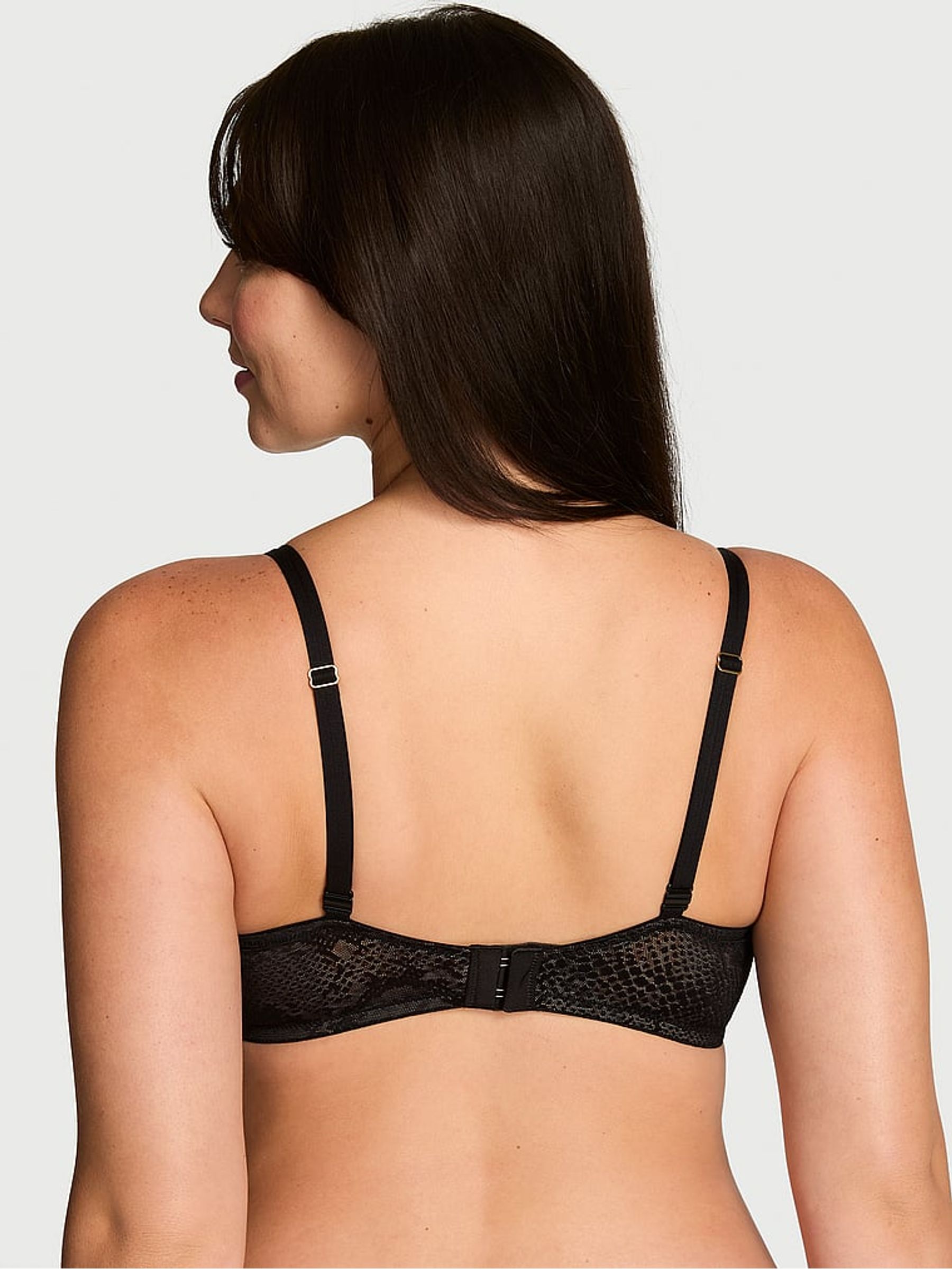 Black Push Up Viper Lace Bra - Image 3 of 3 Black Push Up Viper Lace Bra - Image 3 of 3