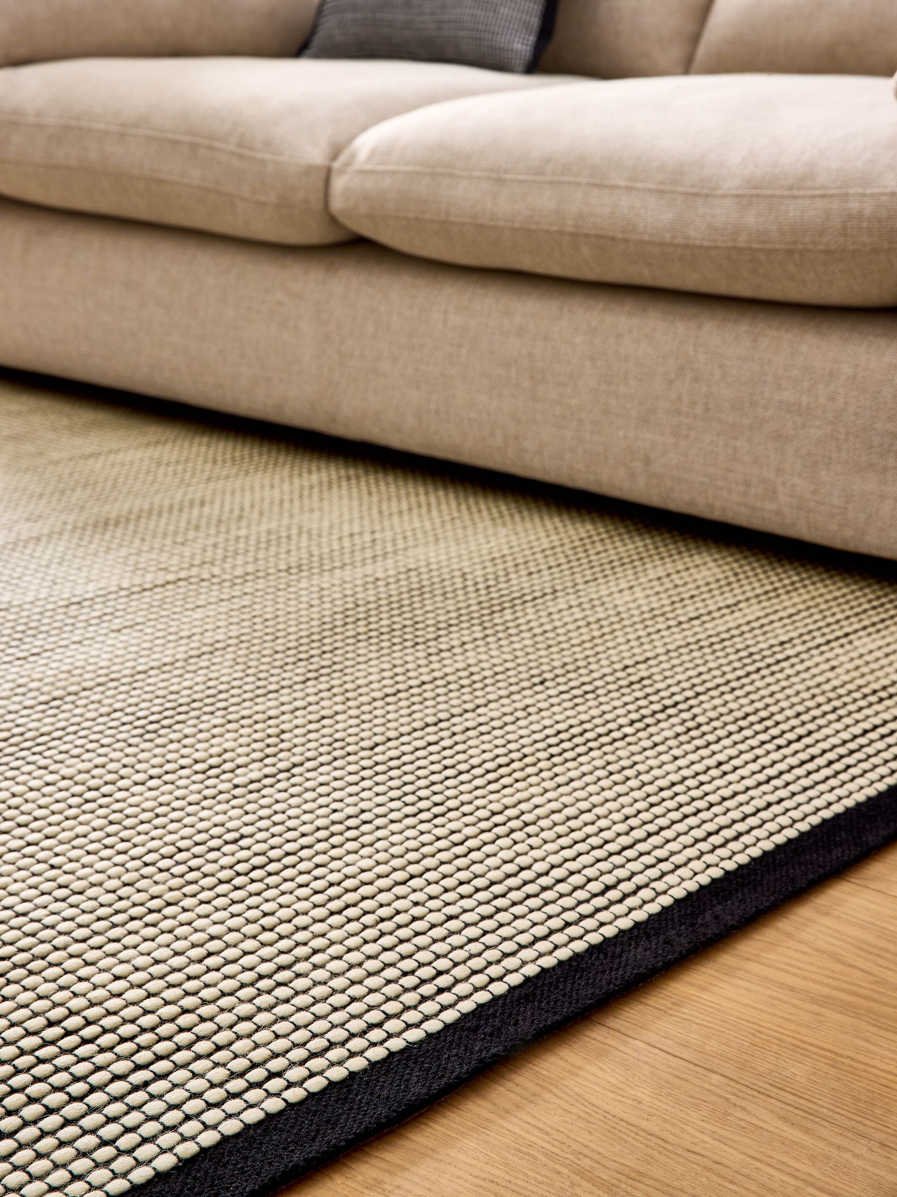Mac Bobble Wool Rug in Monochrome - Image 2 of 5 Mac Bobble Wool Rug in Monochrome - Image 2 of 5