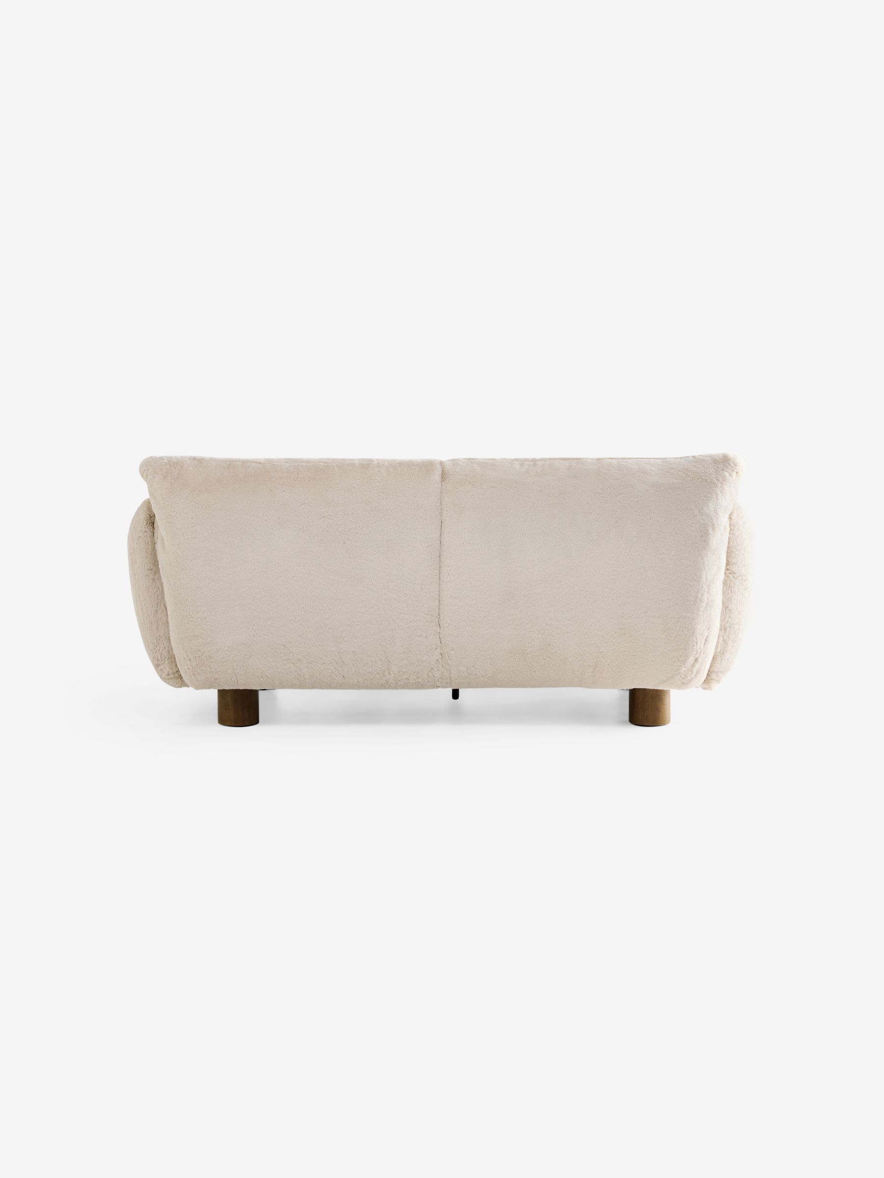 Jude 2 Seater Sofa in Taupe Natural Arctic Faux Fur - Image 3 of 3