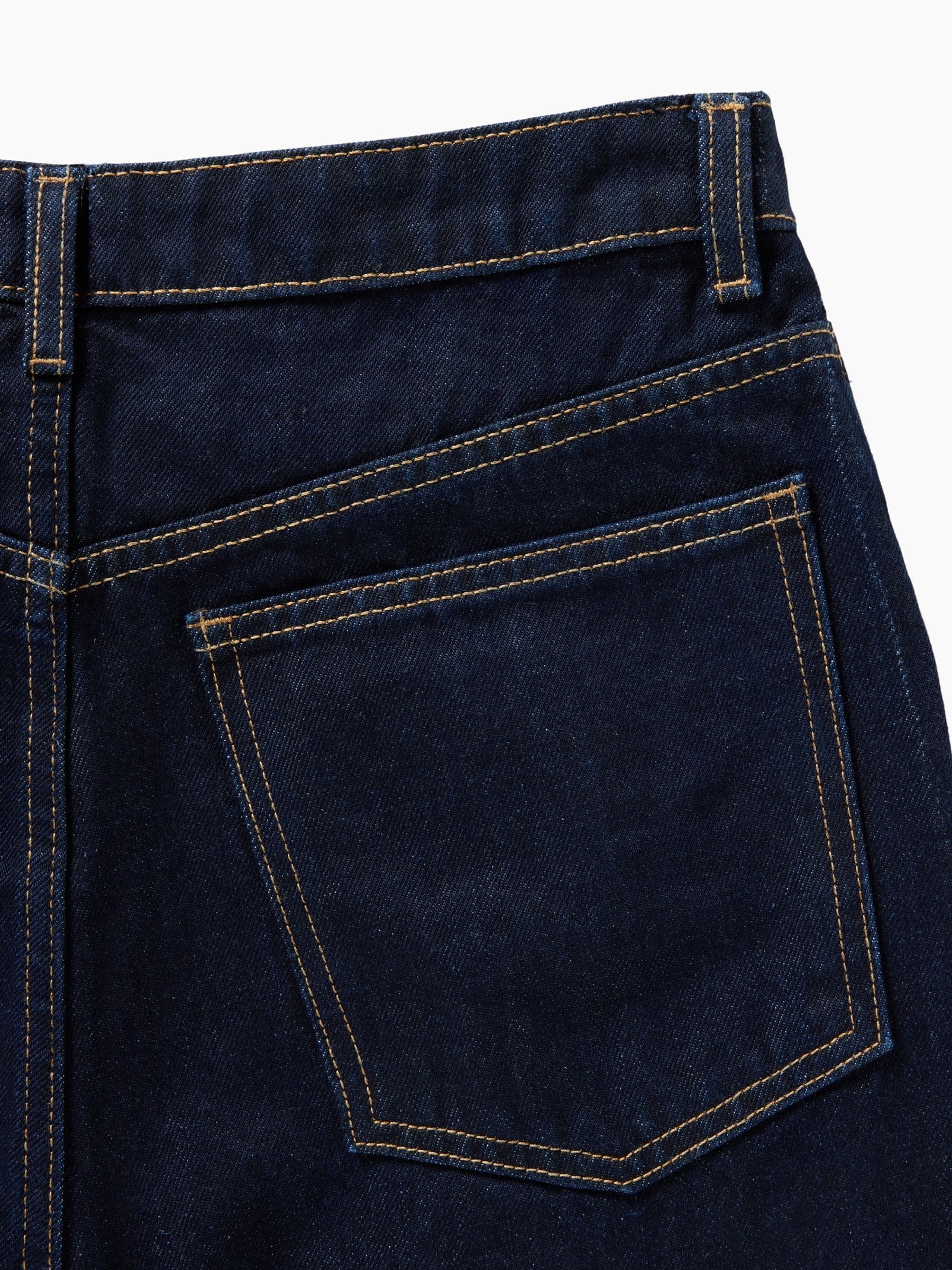 Gap x Victoria Beckham Dark Wash Blue High Waisted Straight Jeans - Image 5 of 7