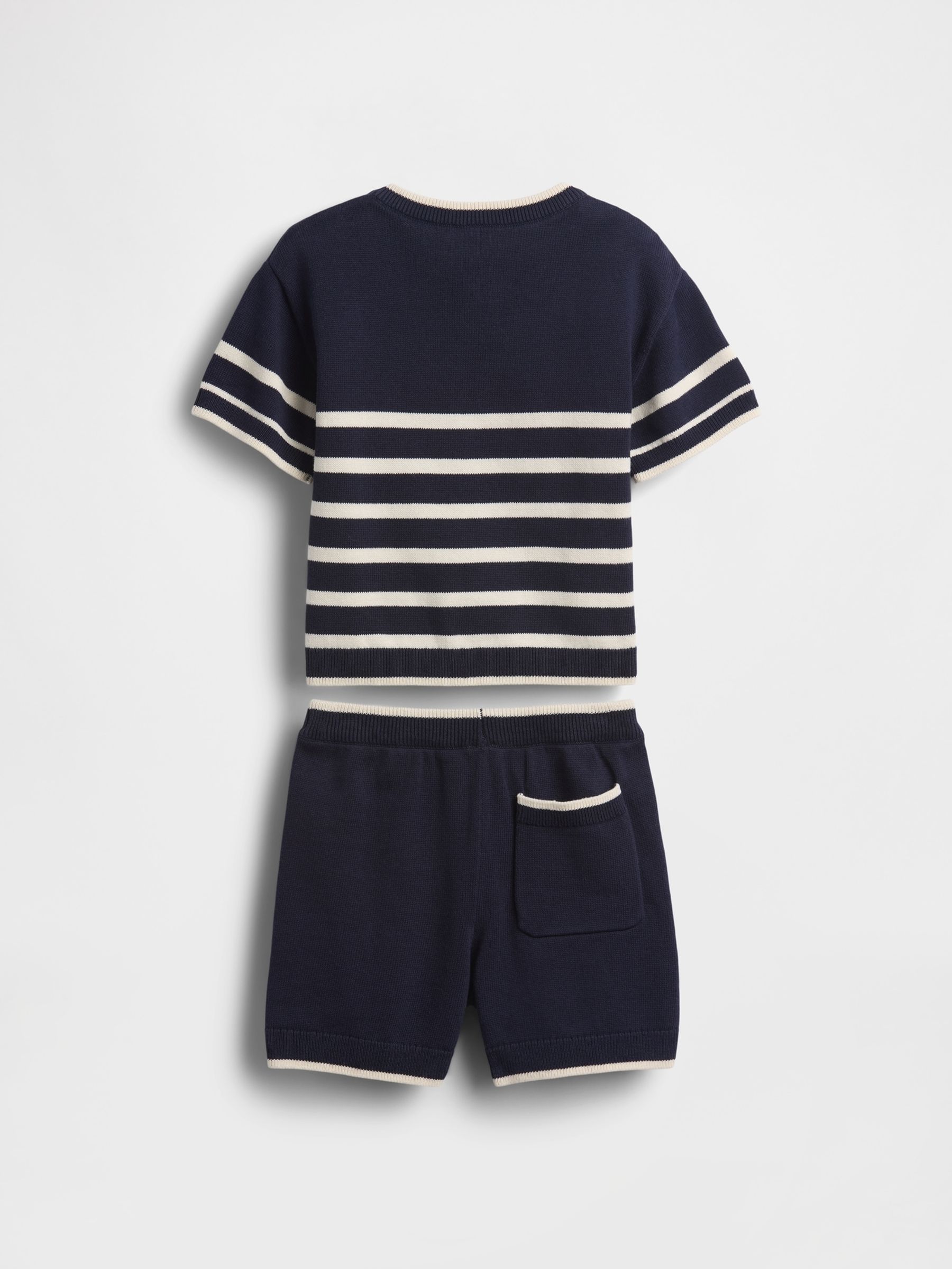 Navy Henley Stripe knitted Set - Image 3 of 4