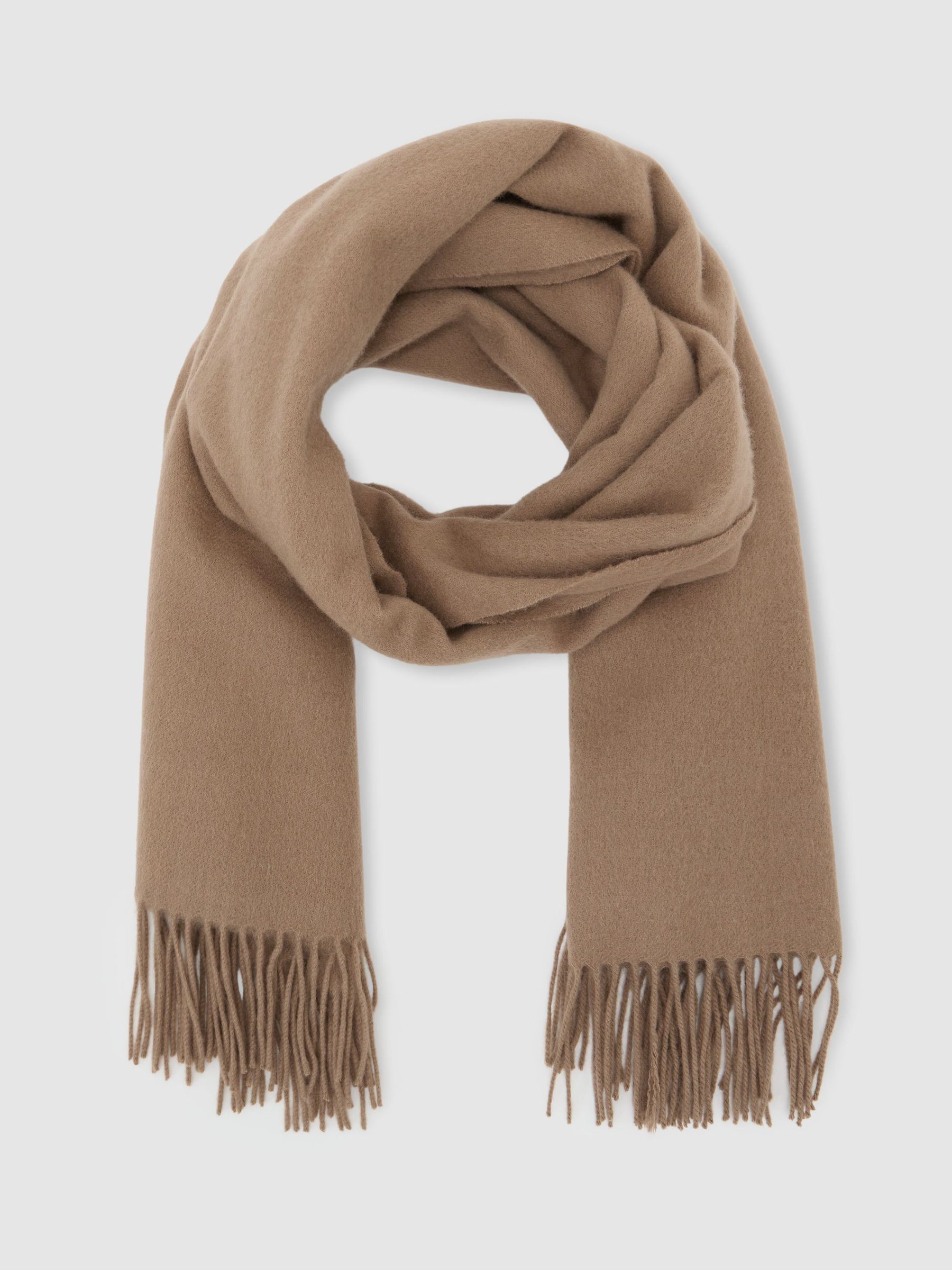 Wool and Cashmere Scarf in Camel - Image 3 of 5
