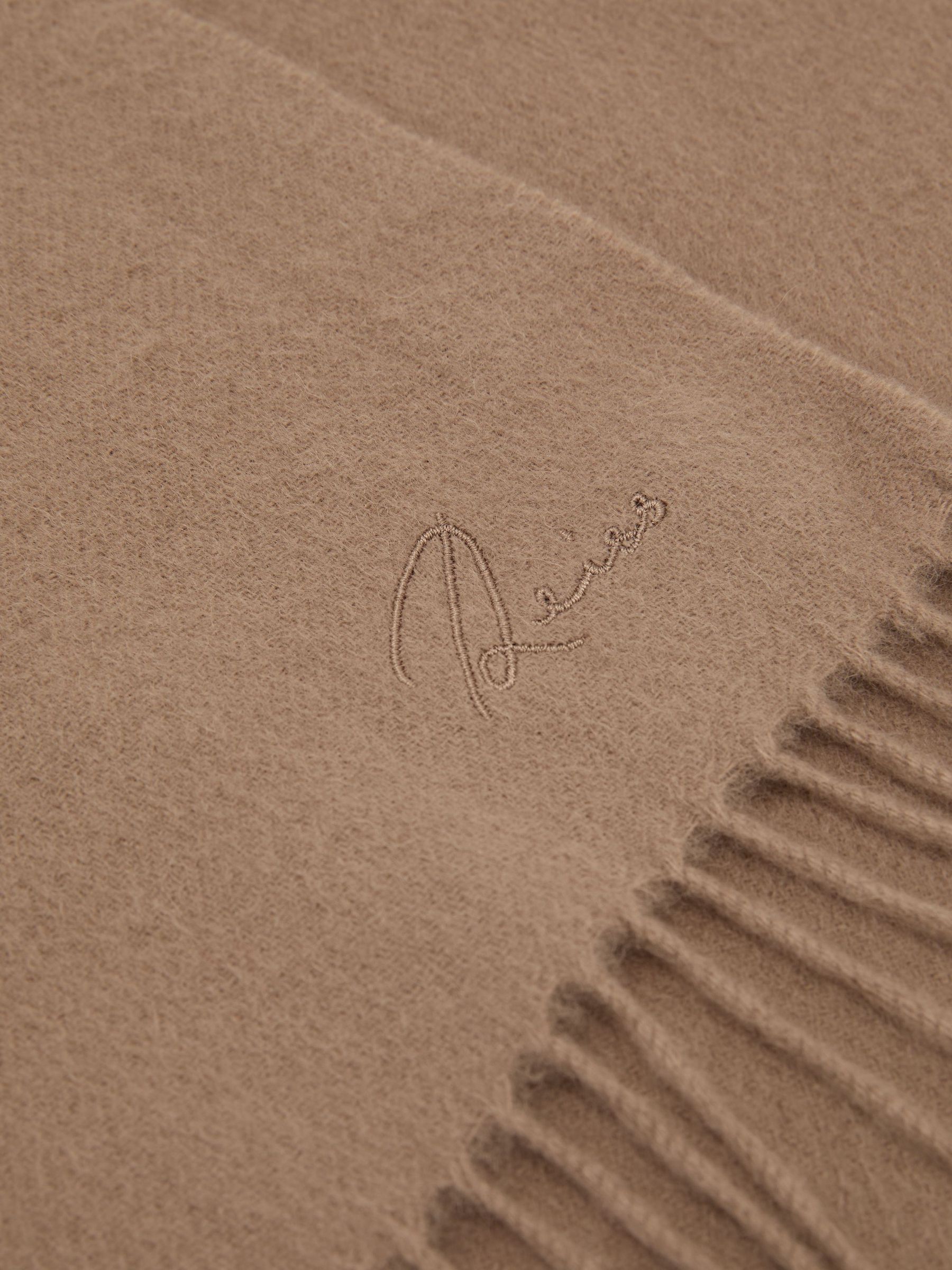 Wool and Cashmere Scarf in Camel - Image 4 of 5