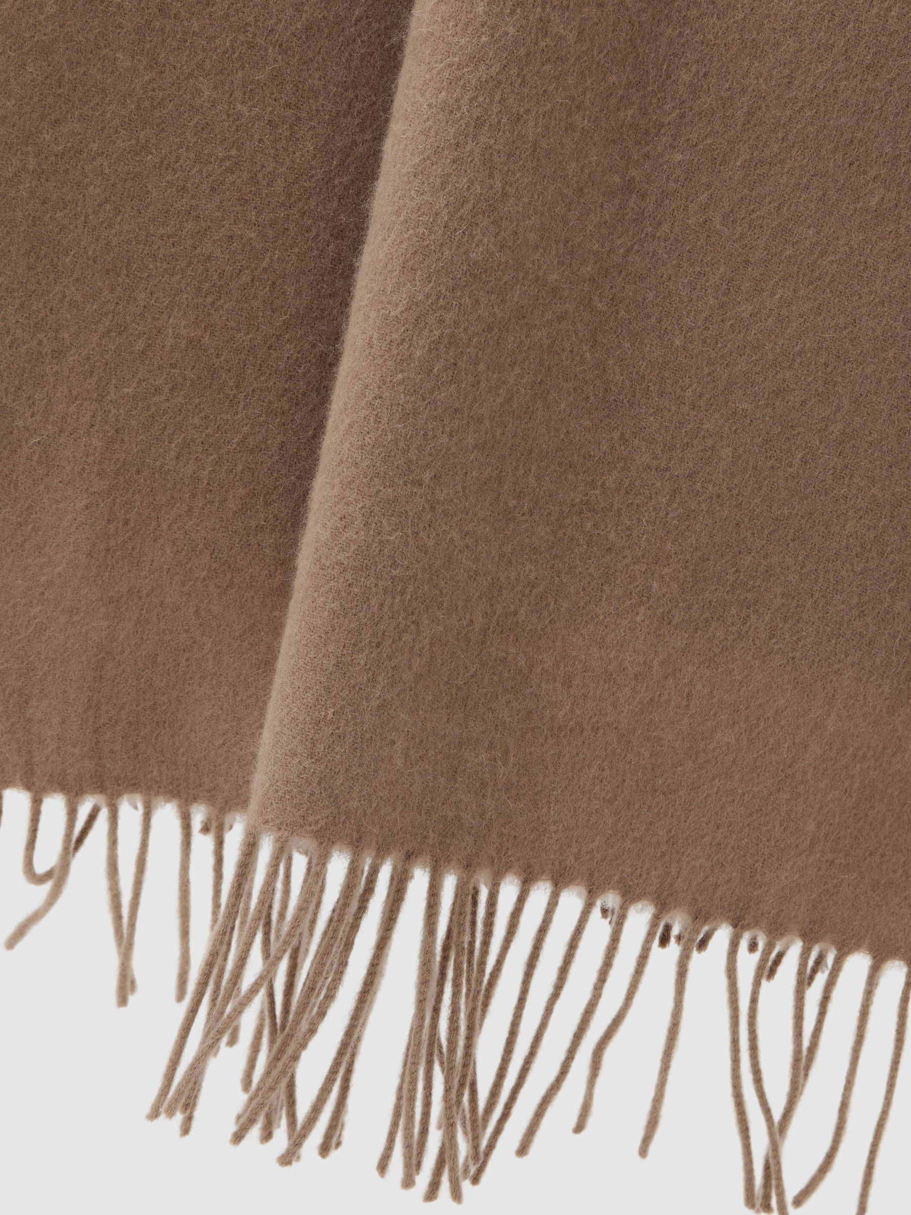 Wool and Cashmere Scarf in Camel - Image 5 of 5
