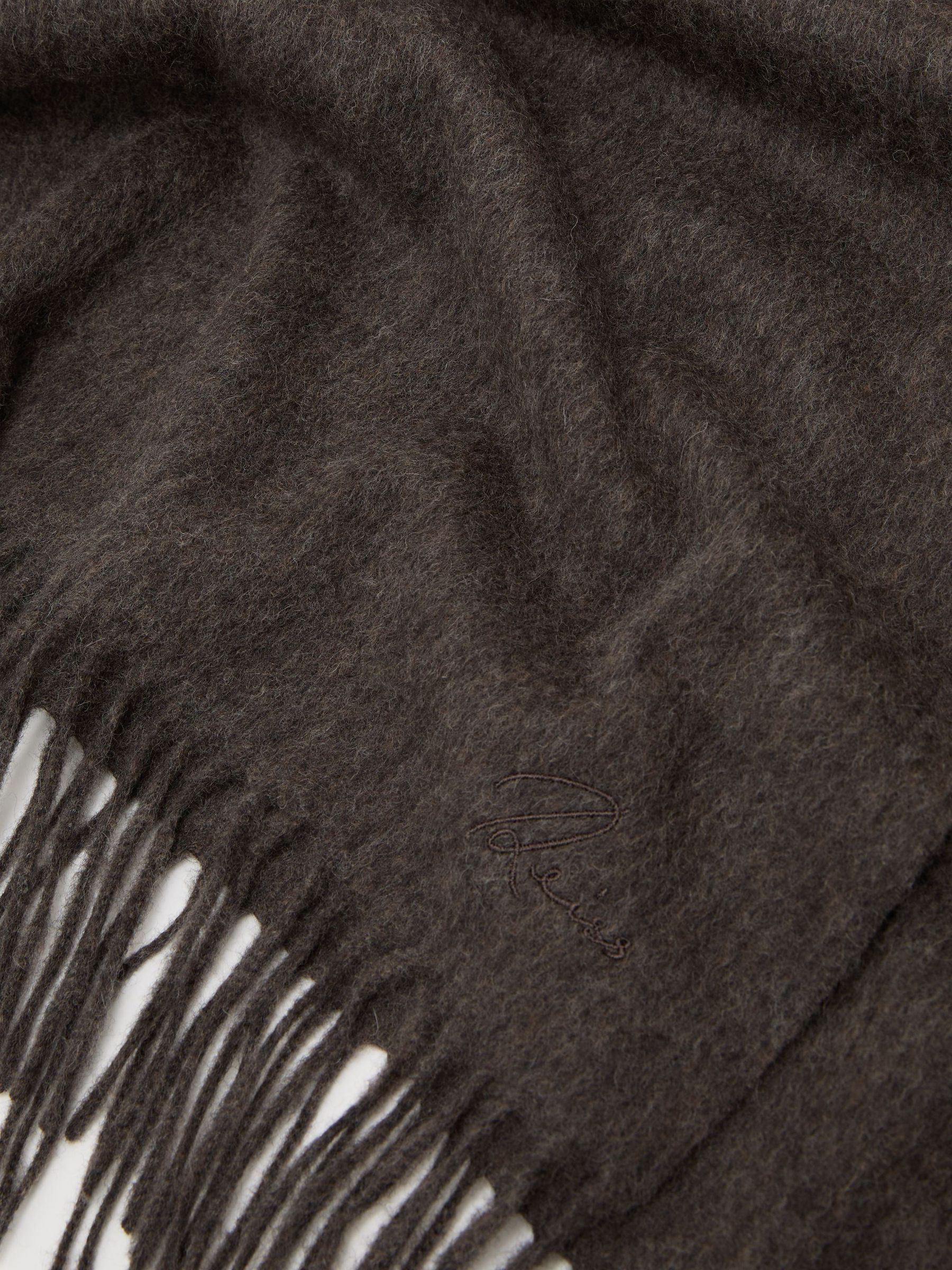 Wool and Cashmere Scarf in Mocha Brown - Image 5 of 5