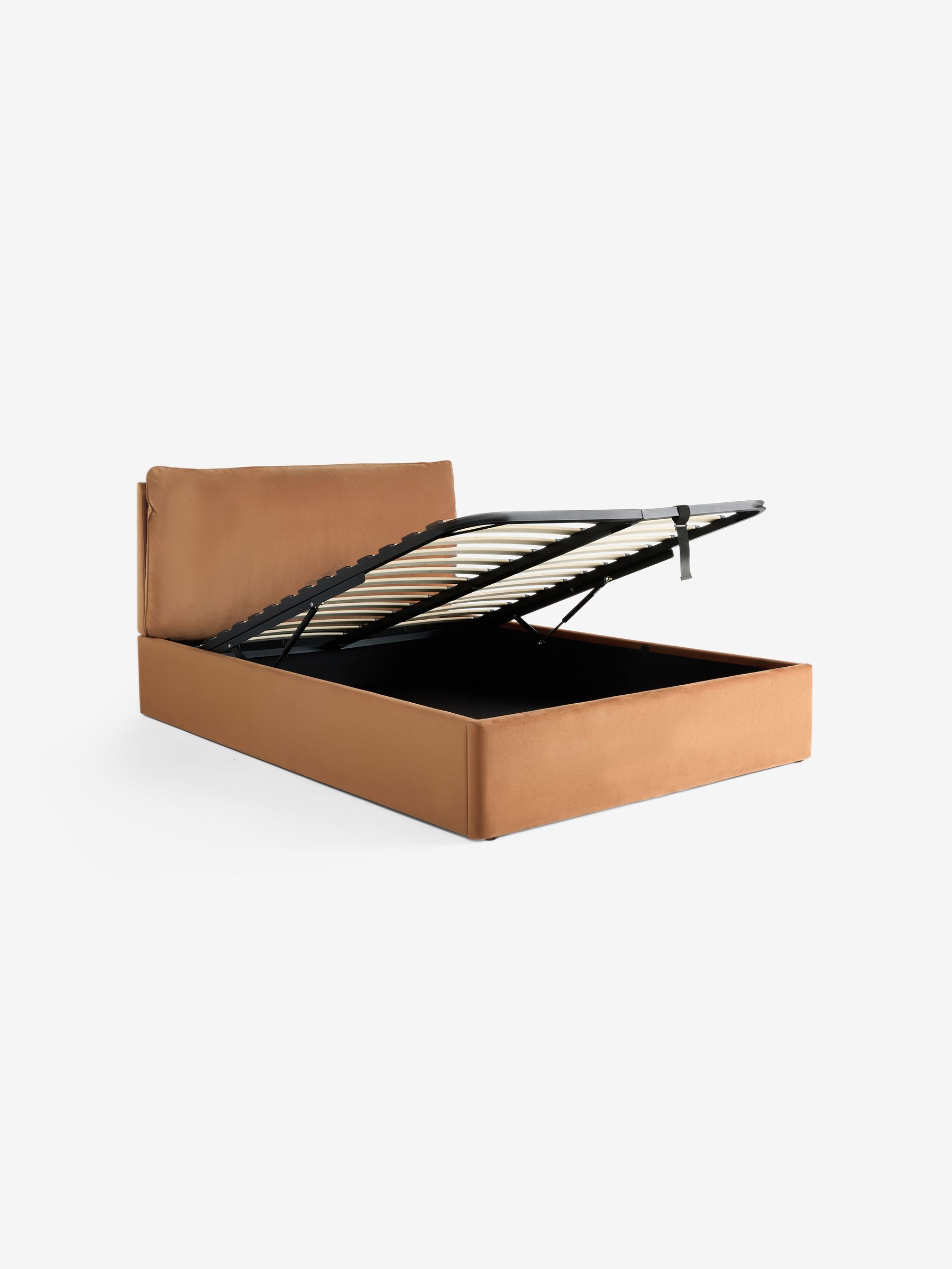 Harlow Ottoman Storage Bed in Fawn Truffle Natural Velvet - Image 6 of 6