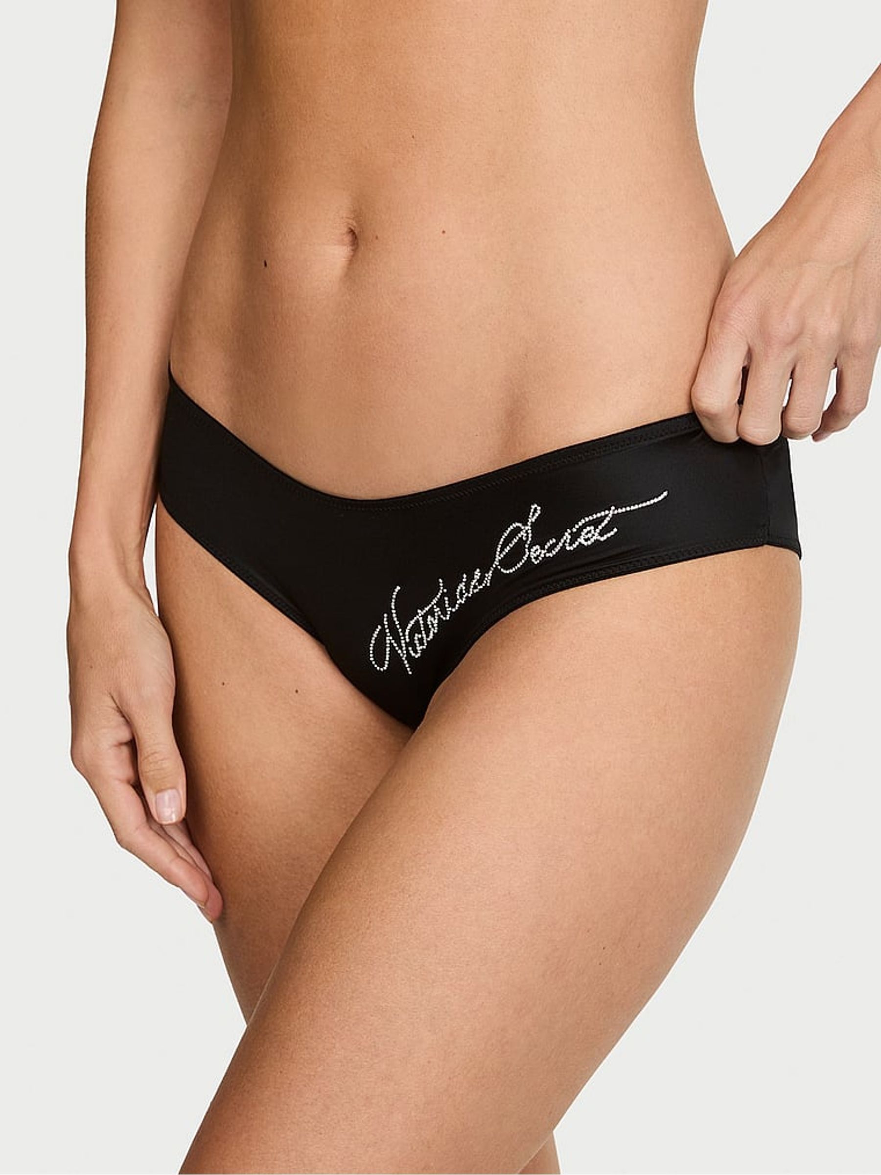 Black Cheeky Shine Script Knickers - Image 2 of 3