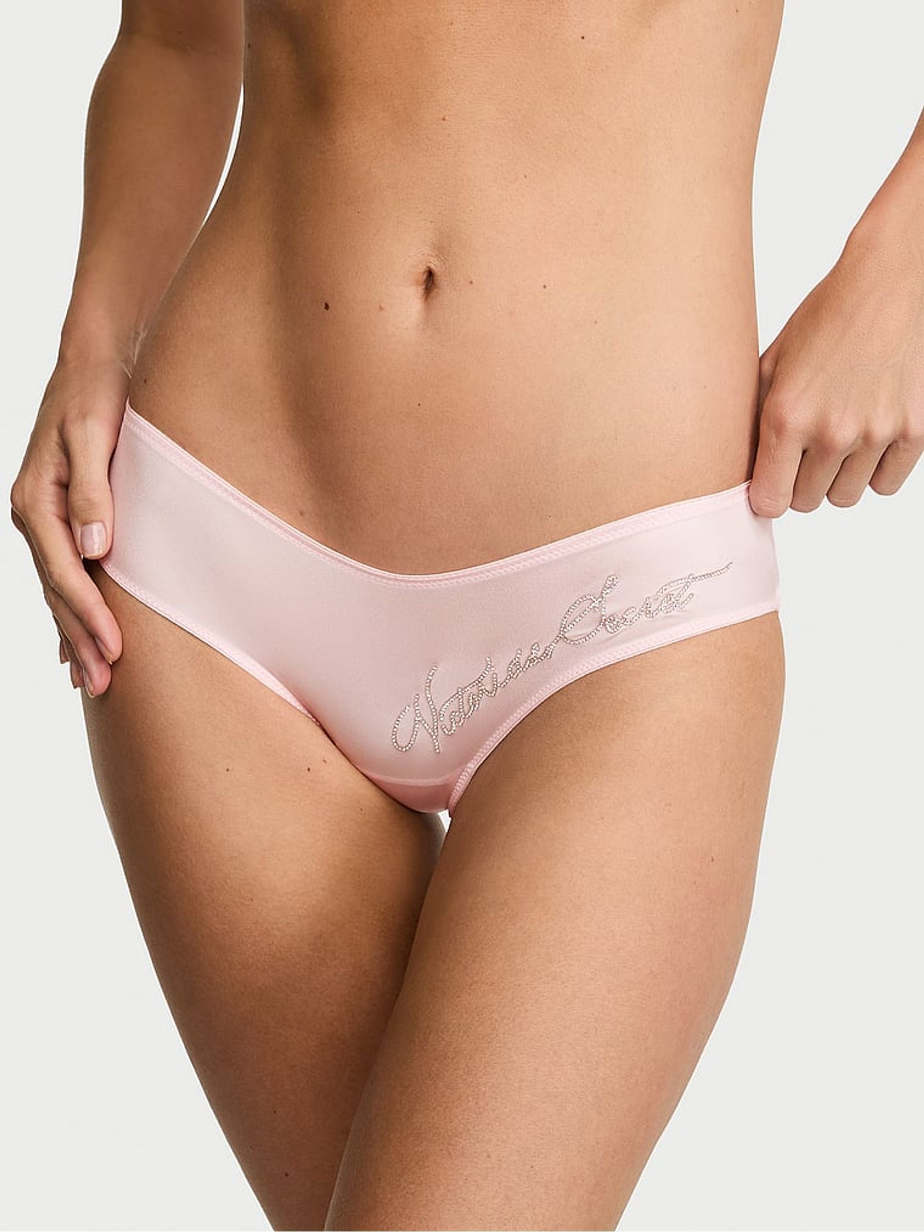 Angel Pink Cheeky Shine Script Knickers - Image 1 of 2 Angel Pink Cheeky Shine Script Knickers - Image 1 of 2