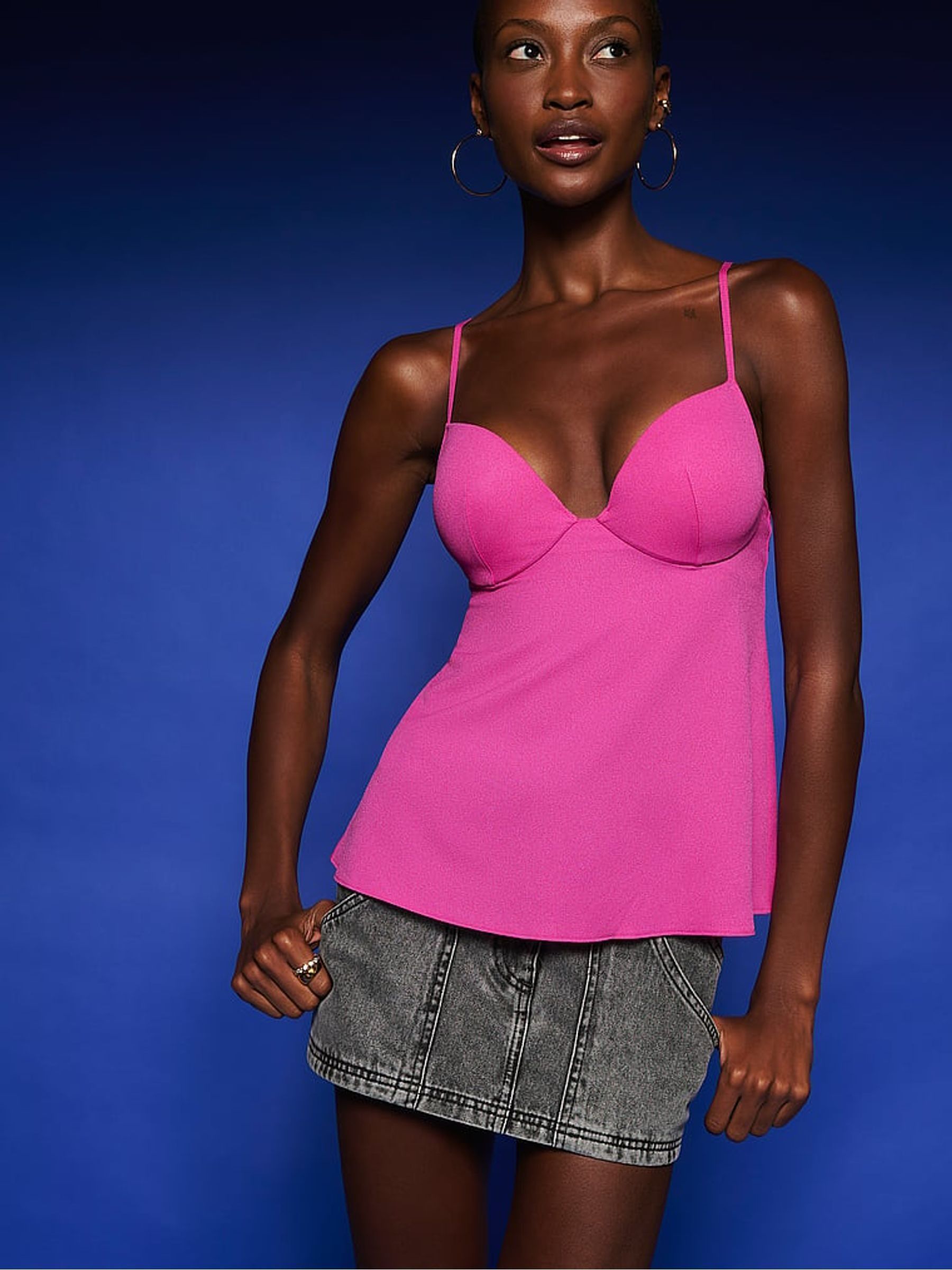 Pink Fire Push Up Cami Top - Image 1 of 3