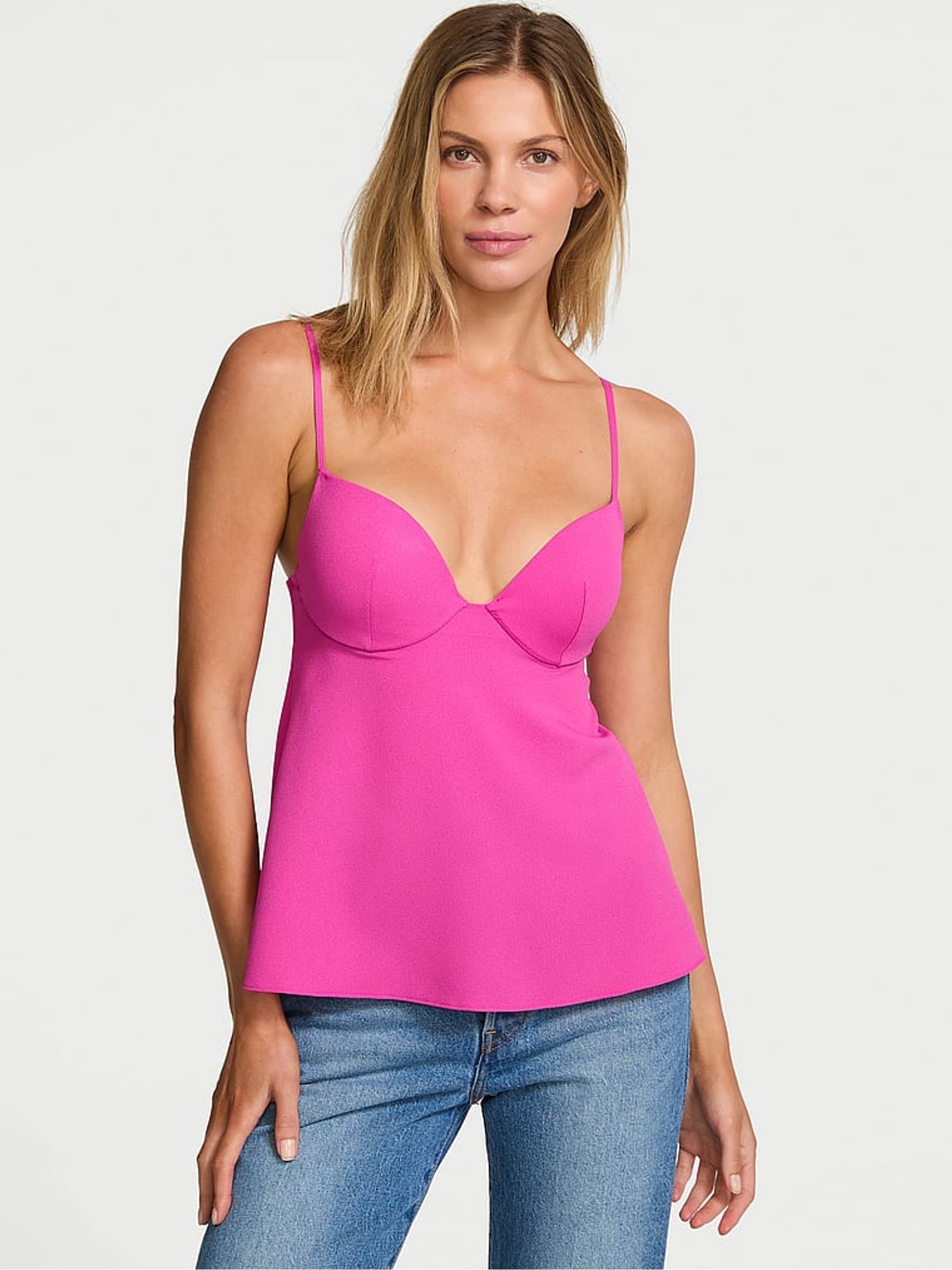 Pink Fire Push Up Cami Top - Image 2 of 3