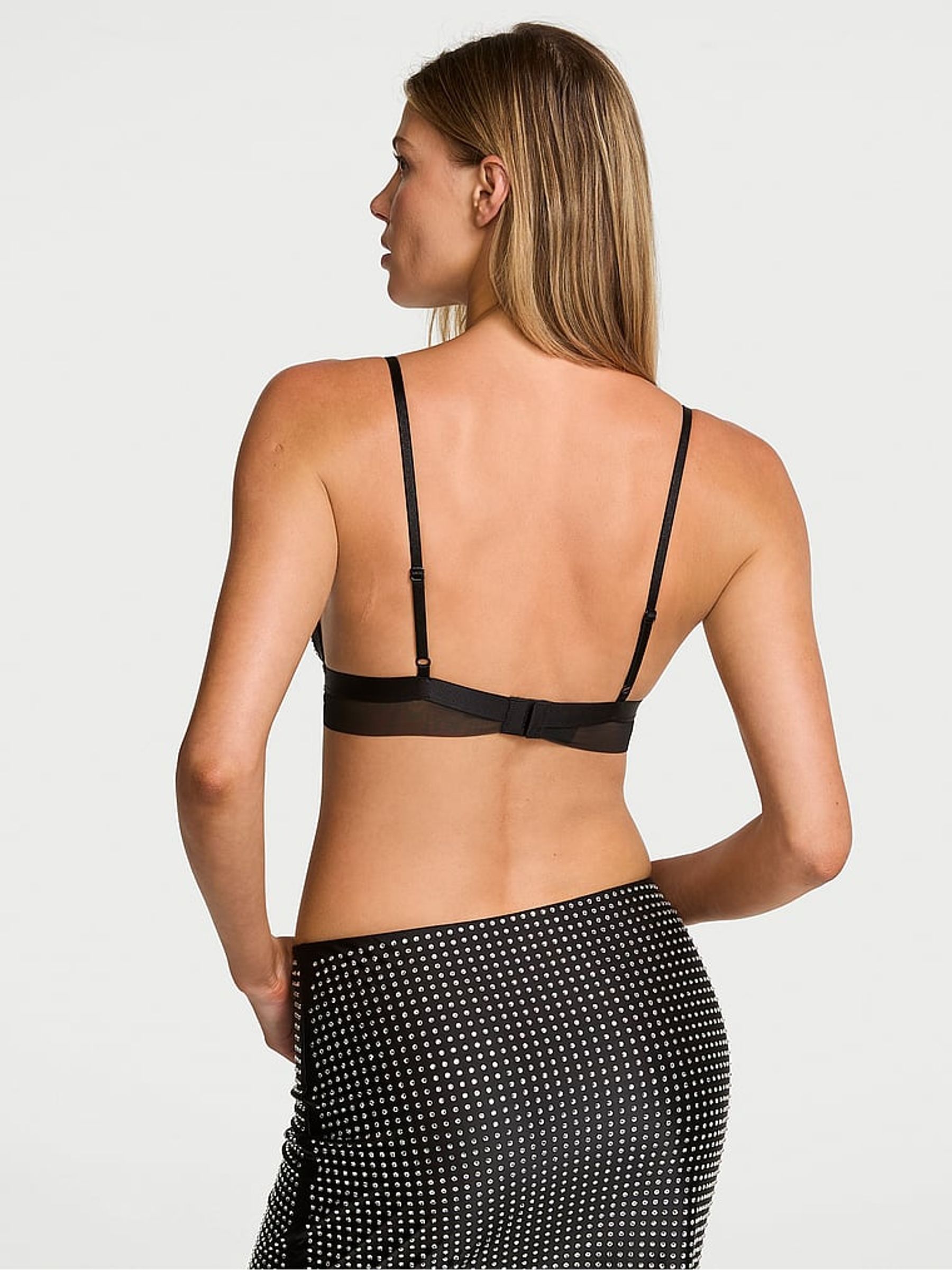 Black Shine Triangle Bralette - Image 2 of 2