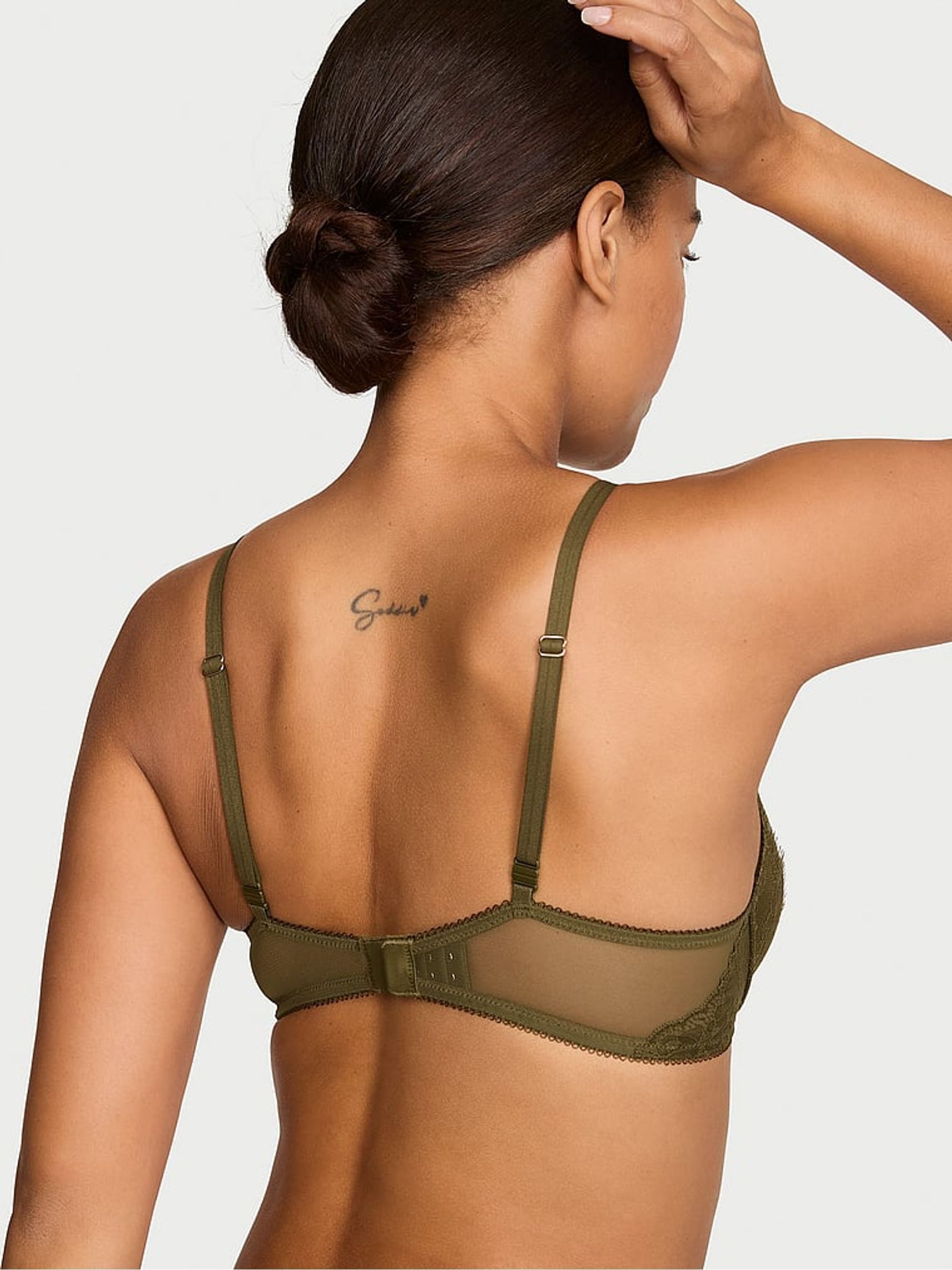 Green Chameleon Plunge Push Up Lace Bra - Image 2 of 2 Green Chameleon Plunge Push Up Lace Bra - Image 2 of 2
