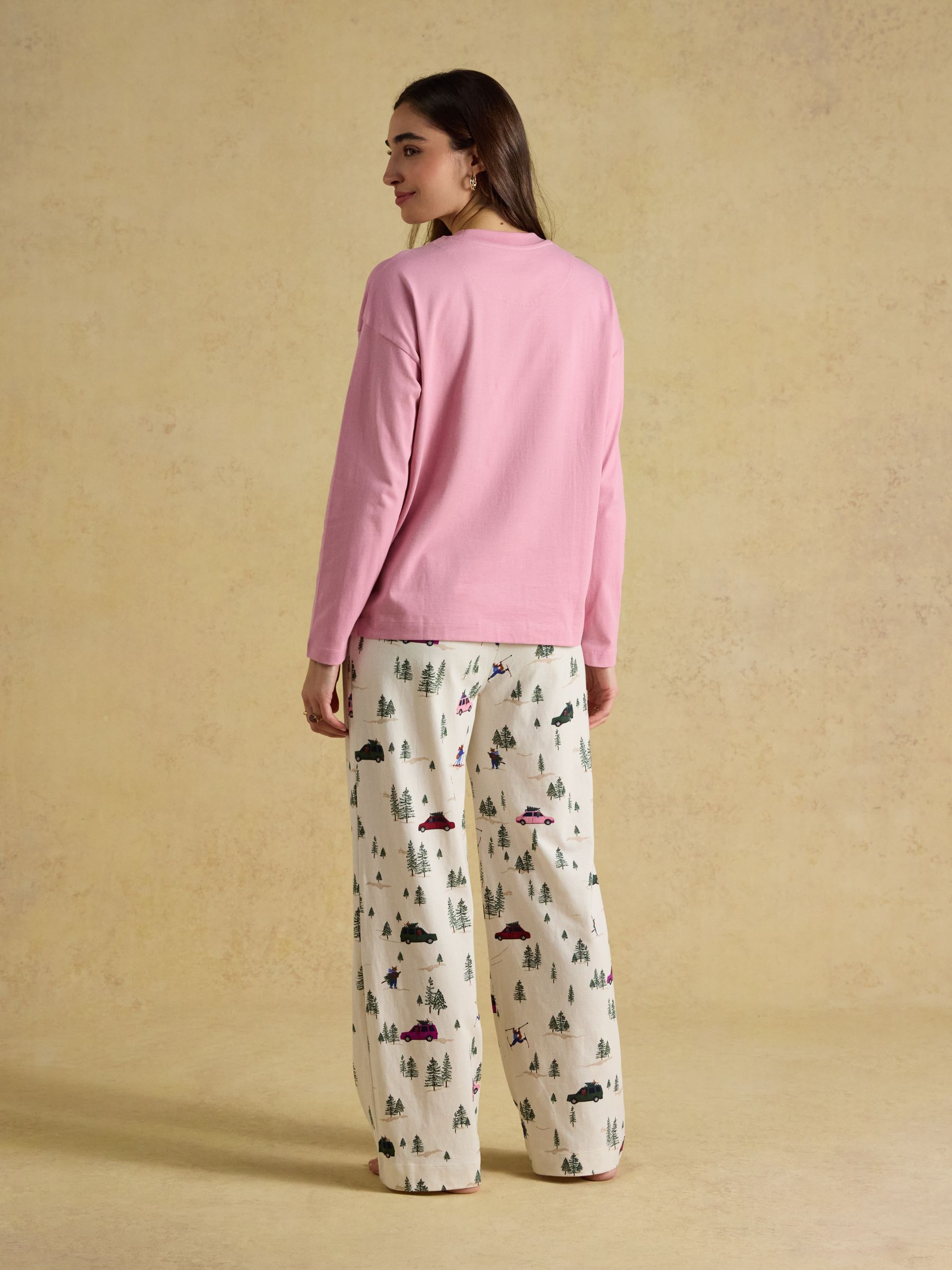 Lyla Pink Jonty Long Sleeve Jersey Cotton Pyjama Set - Image 2 of 10