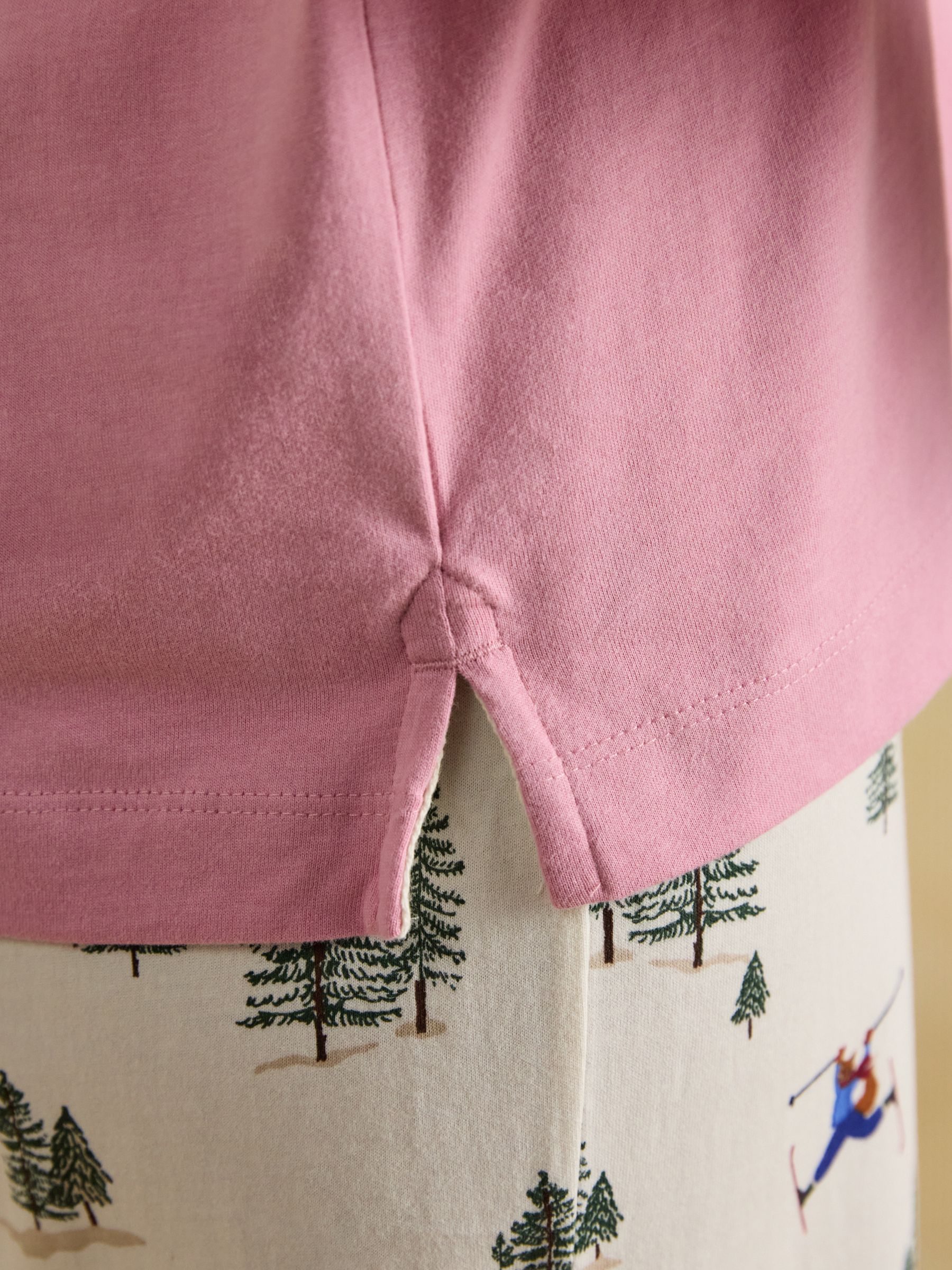 Lyla Pink Jonty Long Sleeve Jersey Cotton Pyjama Set - Image 7 of 10