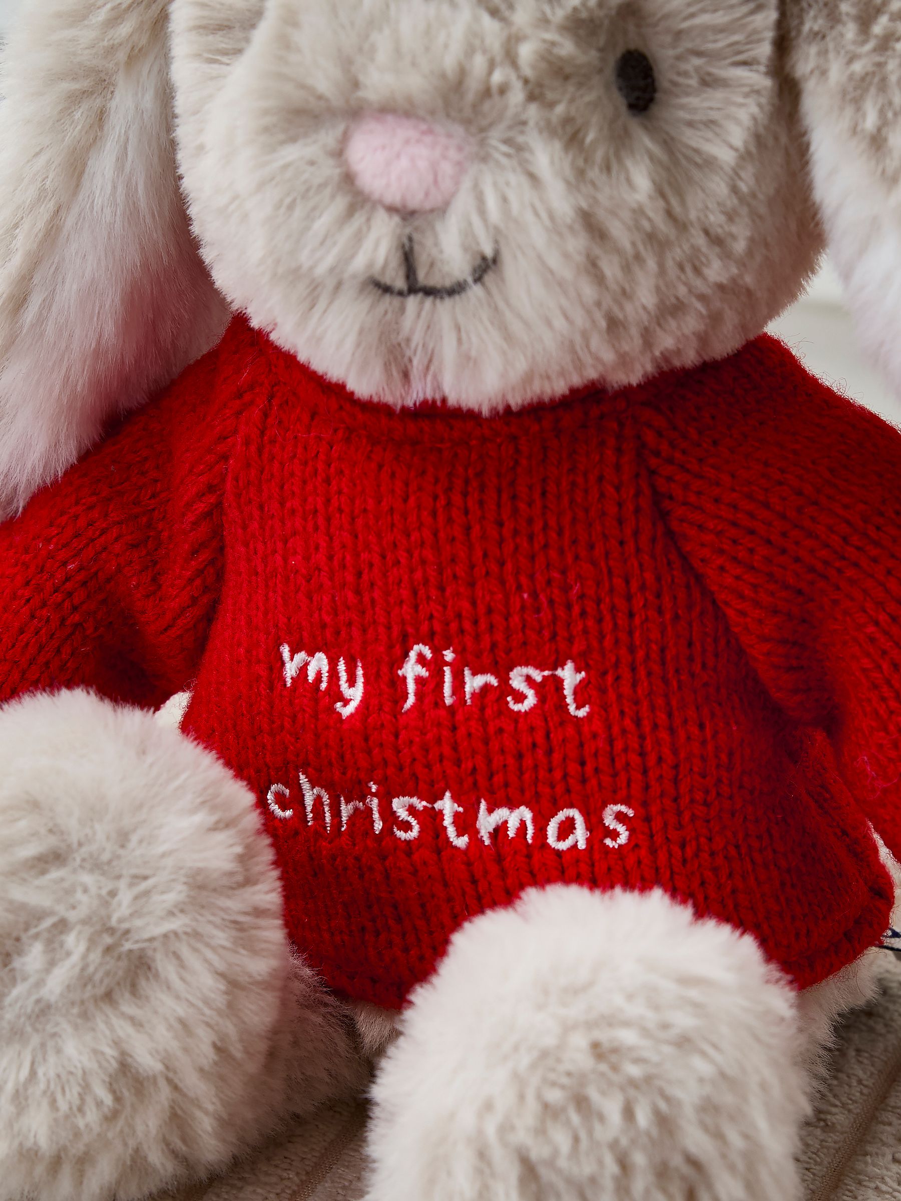 My First Christmas Bunny Small Soft Toy Plushie - Image 4 of 4