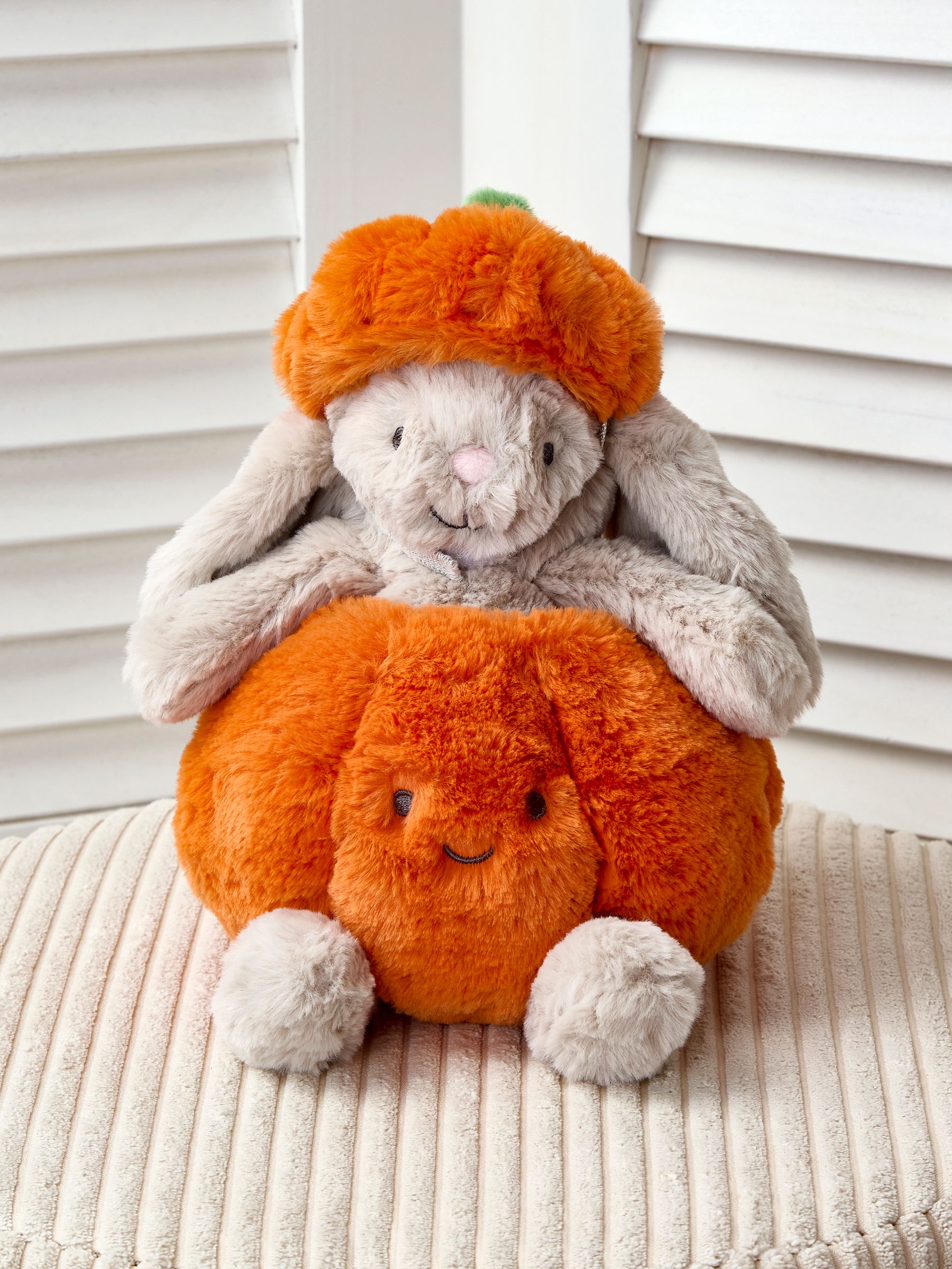 Billie Bunny Pumpkin Medium Soft Toy Plushie - Image 1 of 4