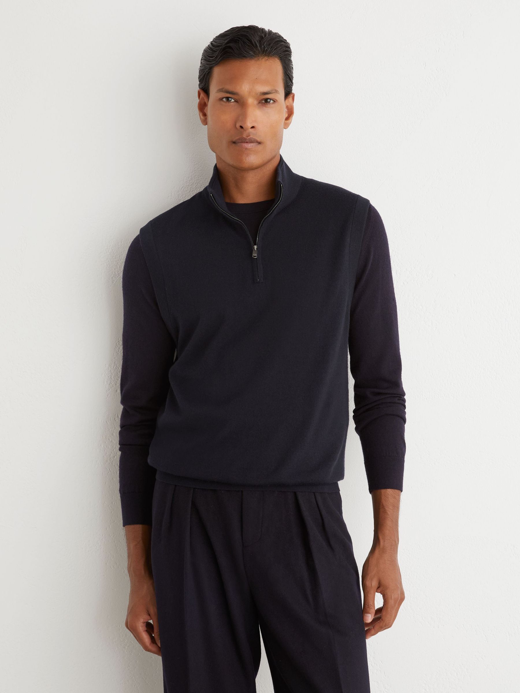 Vest in Navy - Image 1 of 6