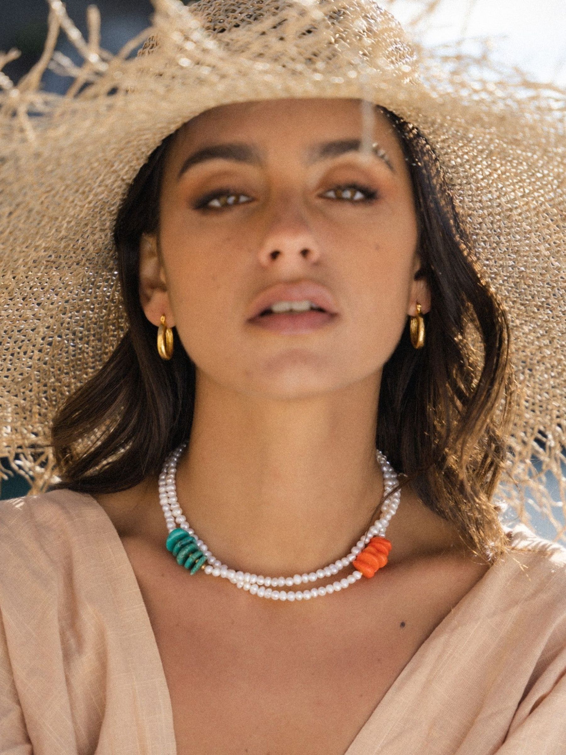 Ottoman Hands Gold Caprice Hoop Earrings - Image 5 of 5