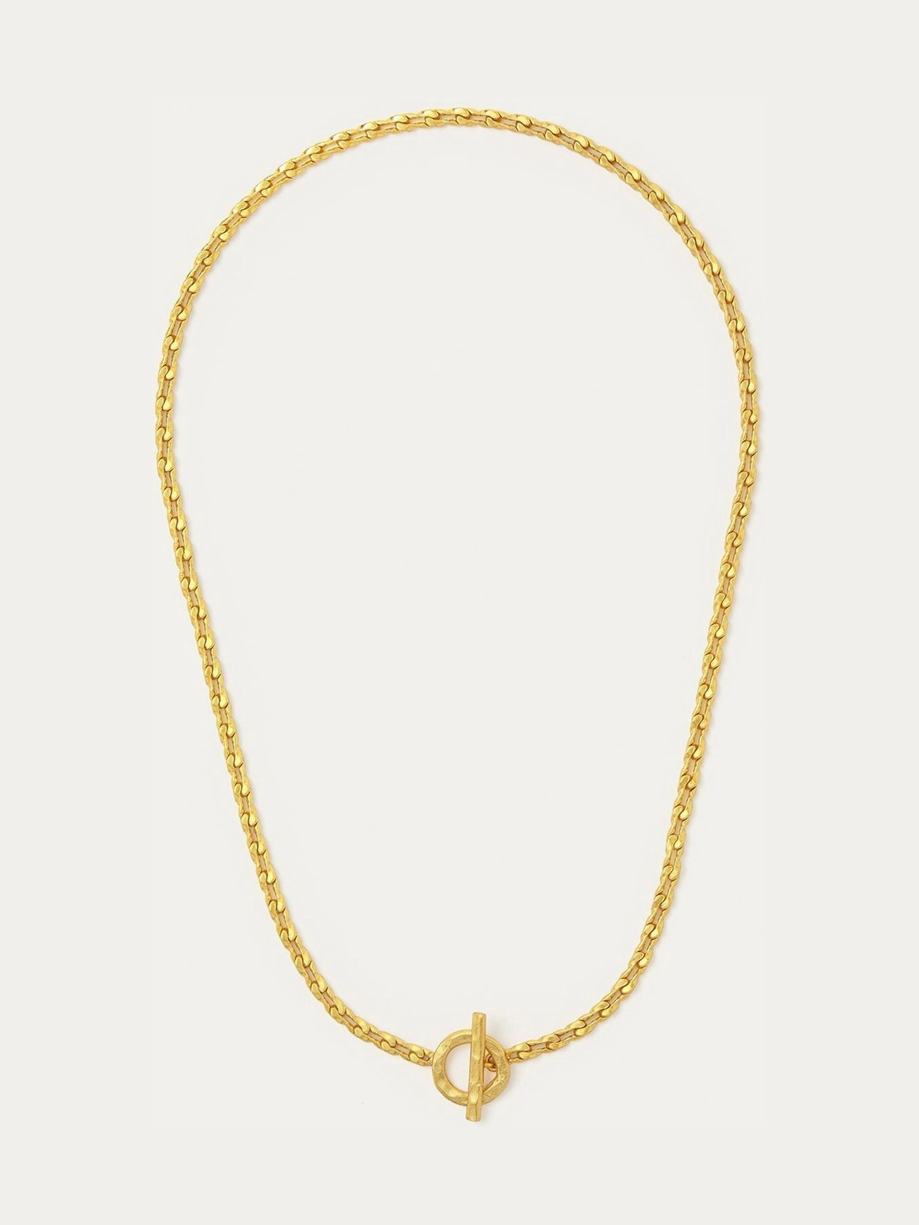 Ottoman Hands Gold Thea Snake Chain Necklace with T-Bar - Image 1 of 4