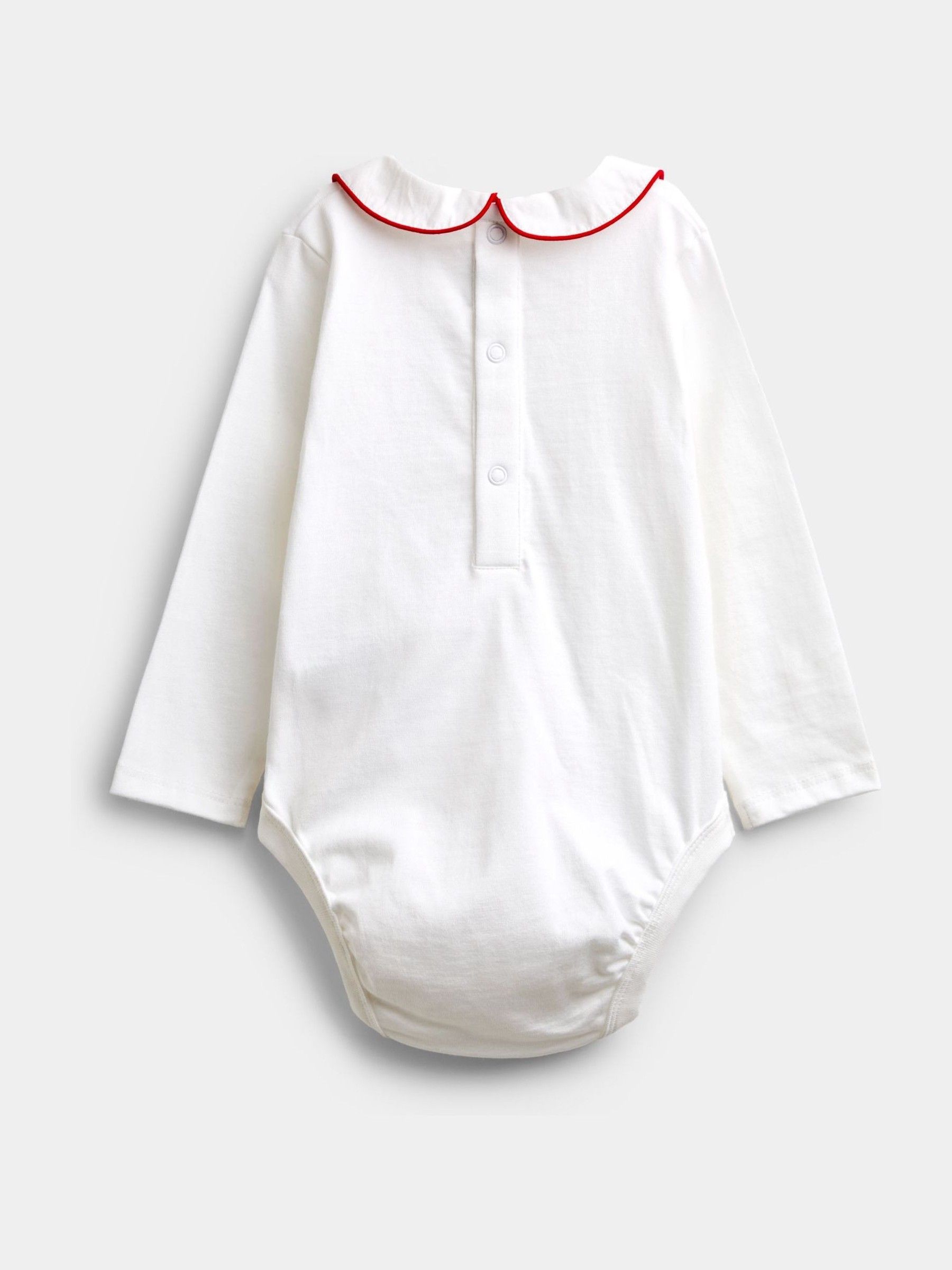 Red London Embroidered 2-Piece Dungarees & Bodysuit Set - Image 3 of 7
