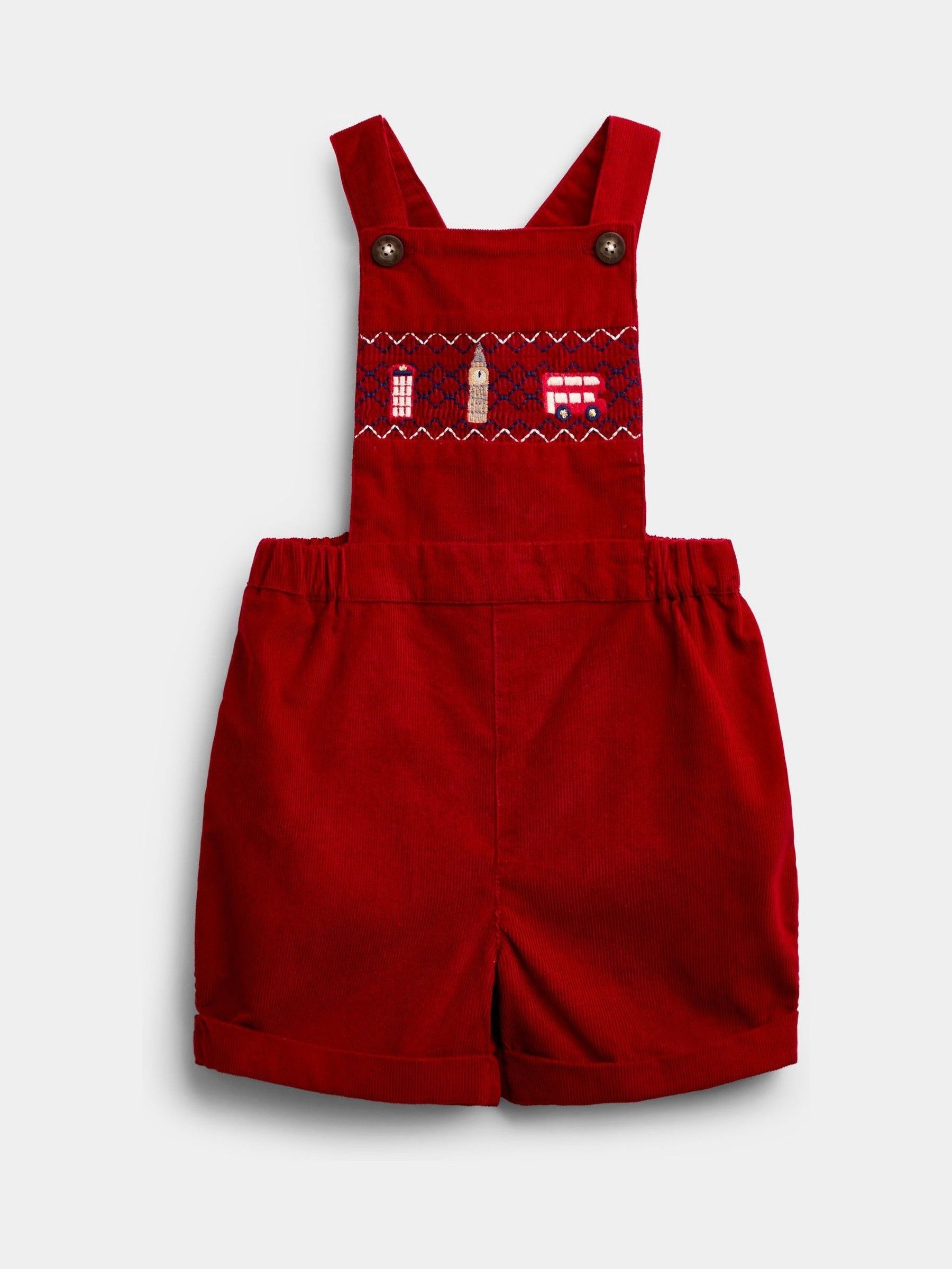 Red London Embroidered 2-Piece Dungarees & Bodysuit Set - Image 4 of 7