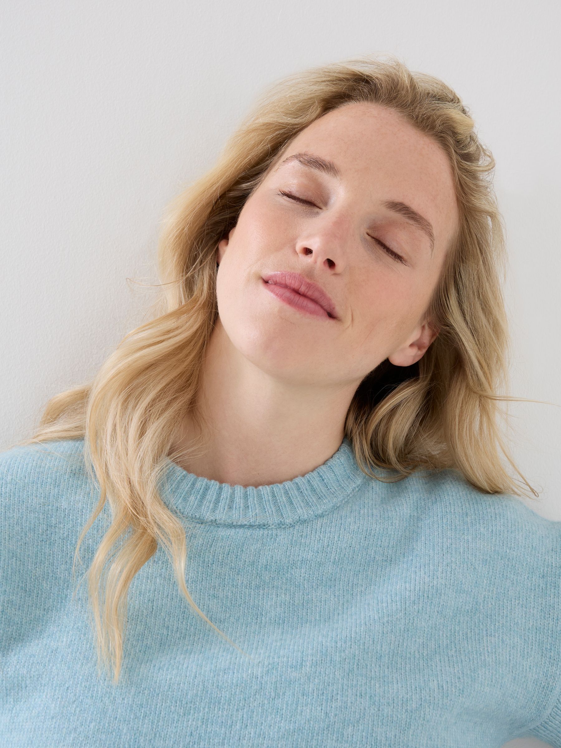 Light Blue Long Sleeve Cosy Knit Wrap Hem Nursing Jumper - Image 4 of 5