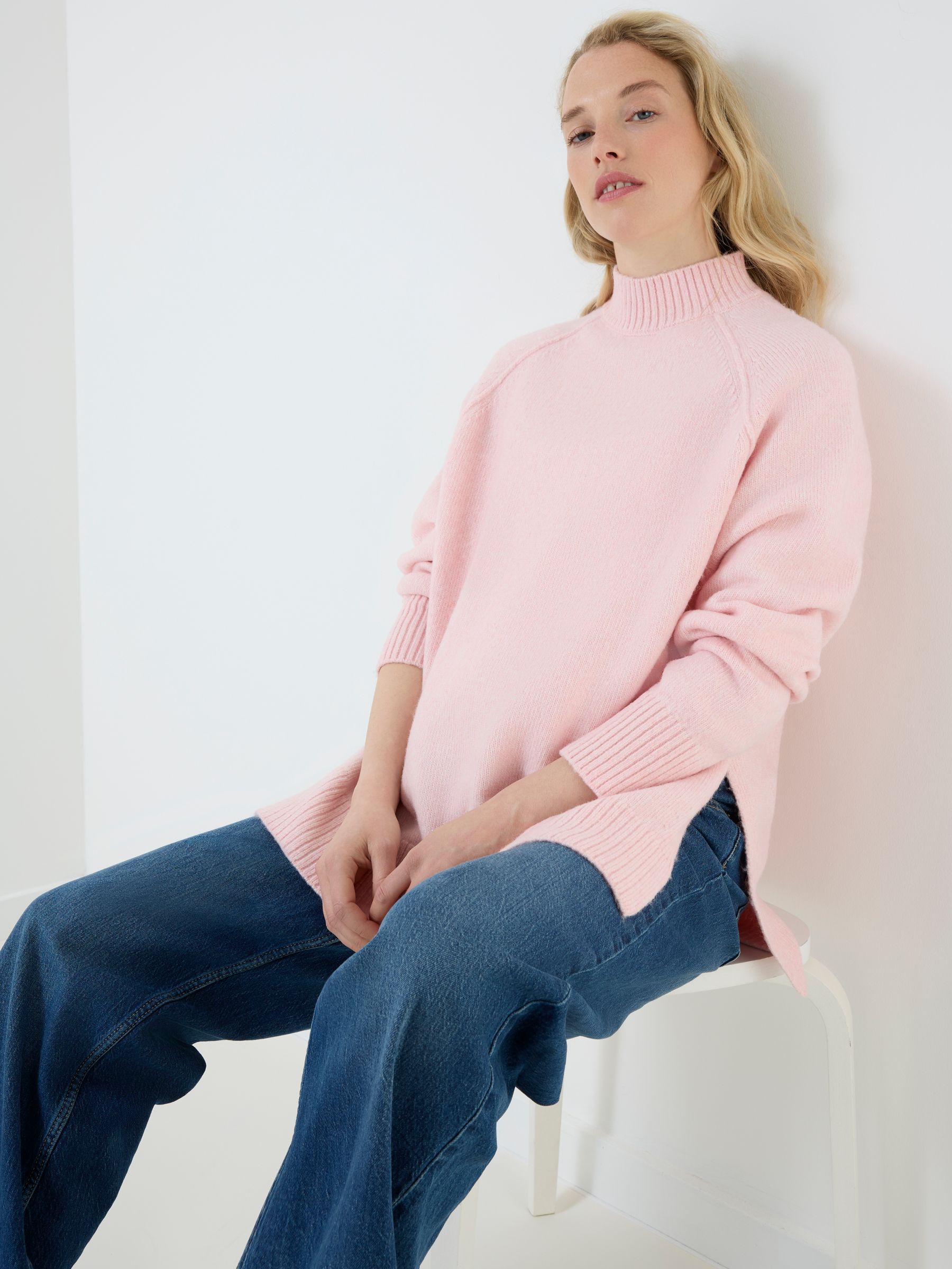 Light Pink Turtle Neck Maternity Jumper - Image 1 of 6