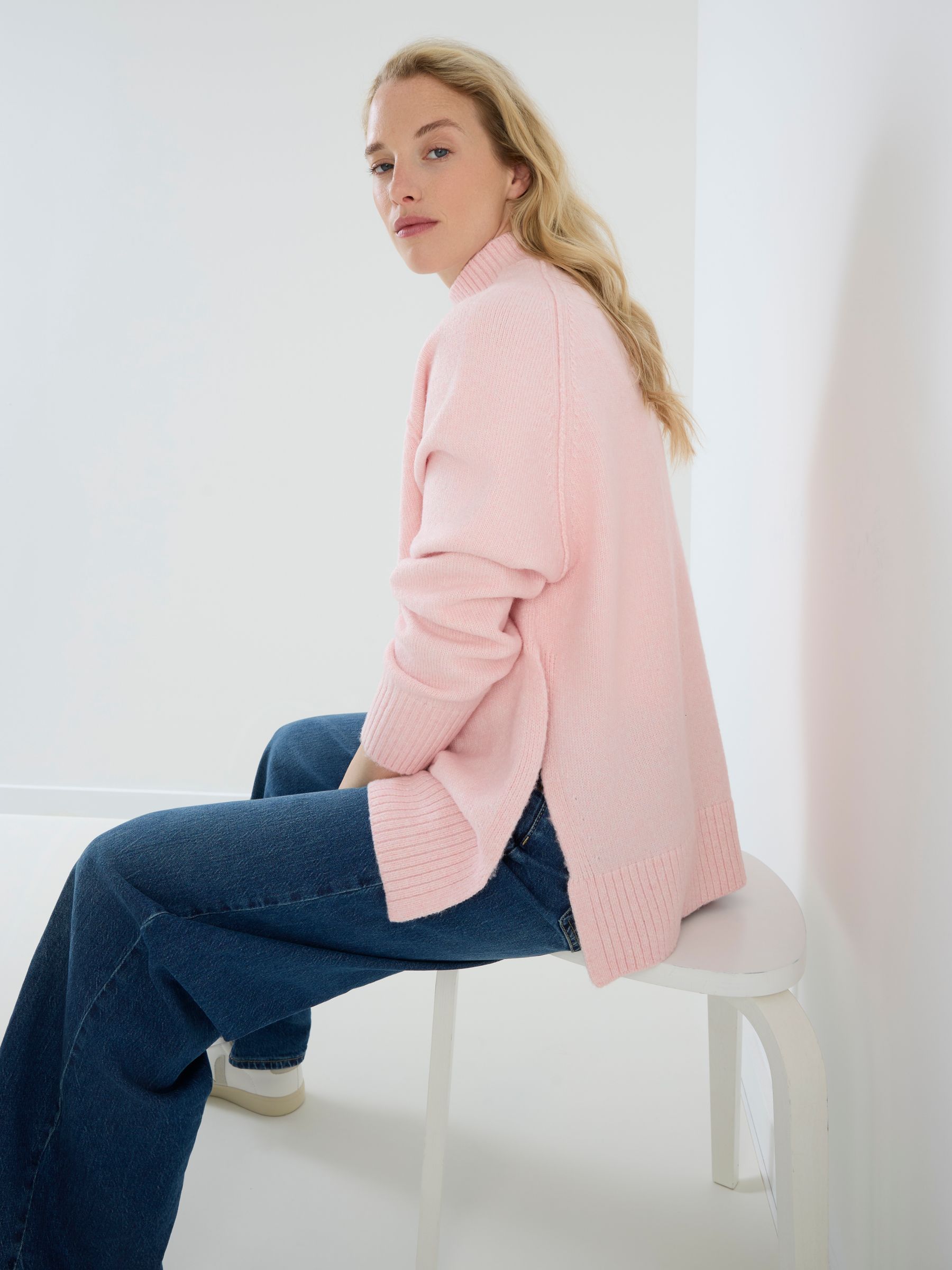 Light Pink Turtle Neck Maternity Jumper - Image 3 of 6