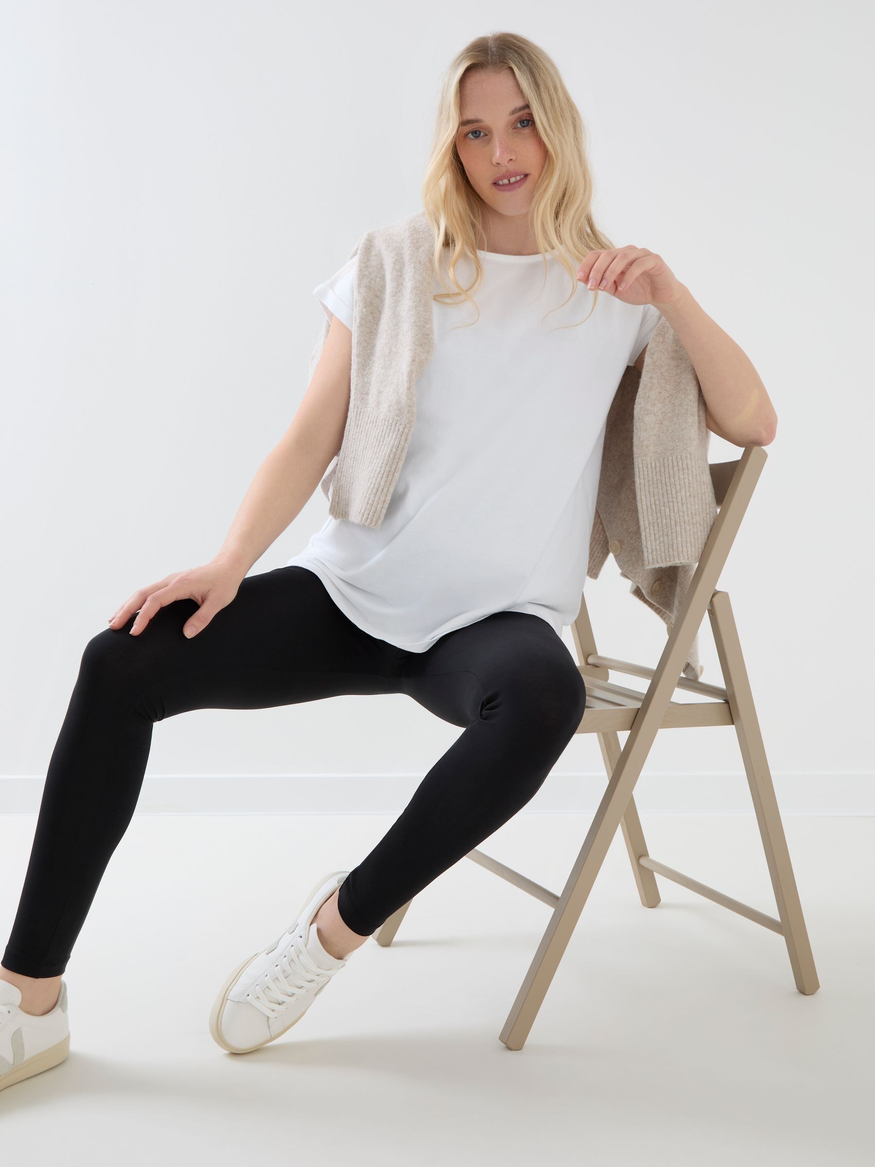 Black & Grey 2-Pack Maternity Leggings - Image 2 of 7