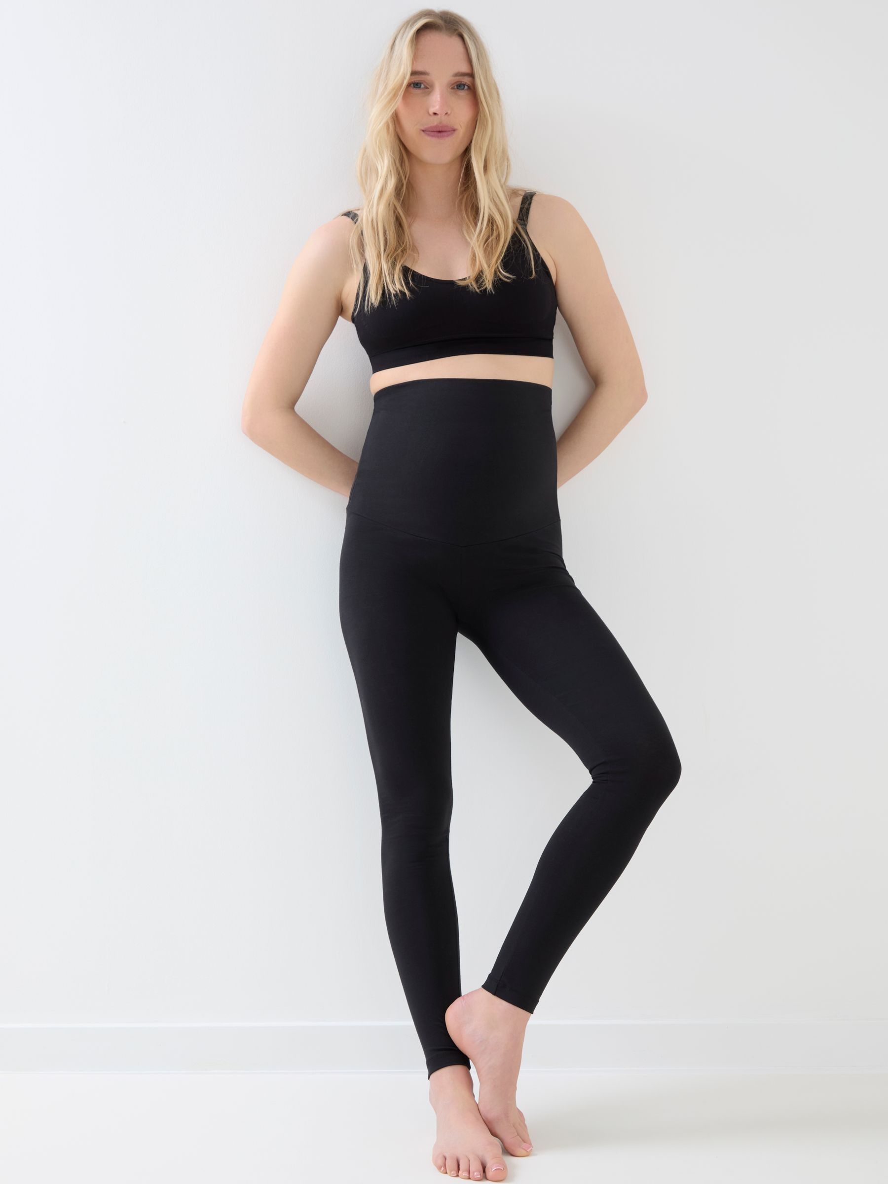 Black & Grey 2-Pack Maternity Leggings - Image 4 of 7