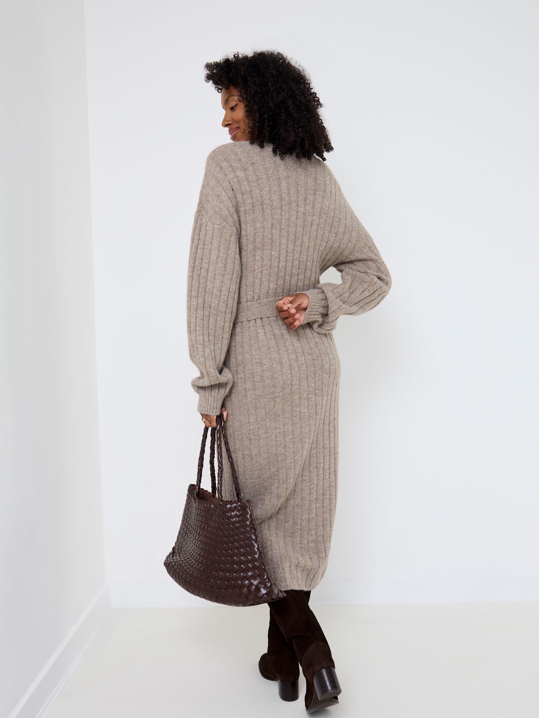 Natural Knit Maternity Cardigan Dress - Image 4 of 4