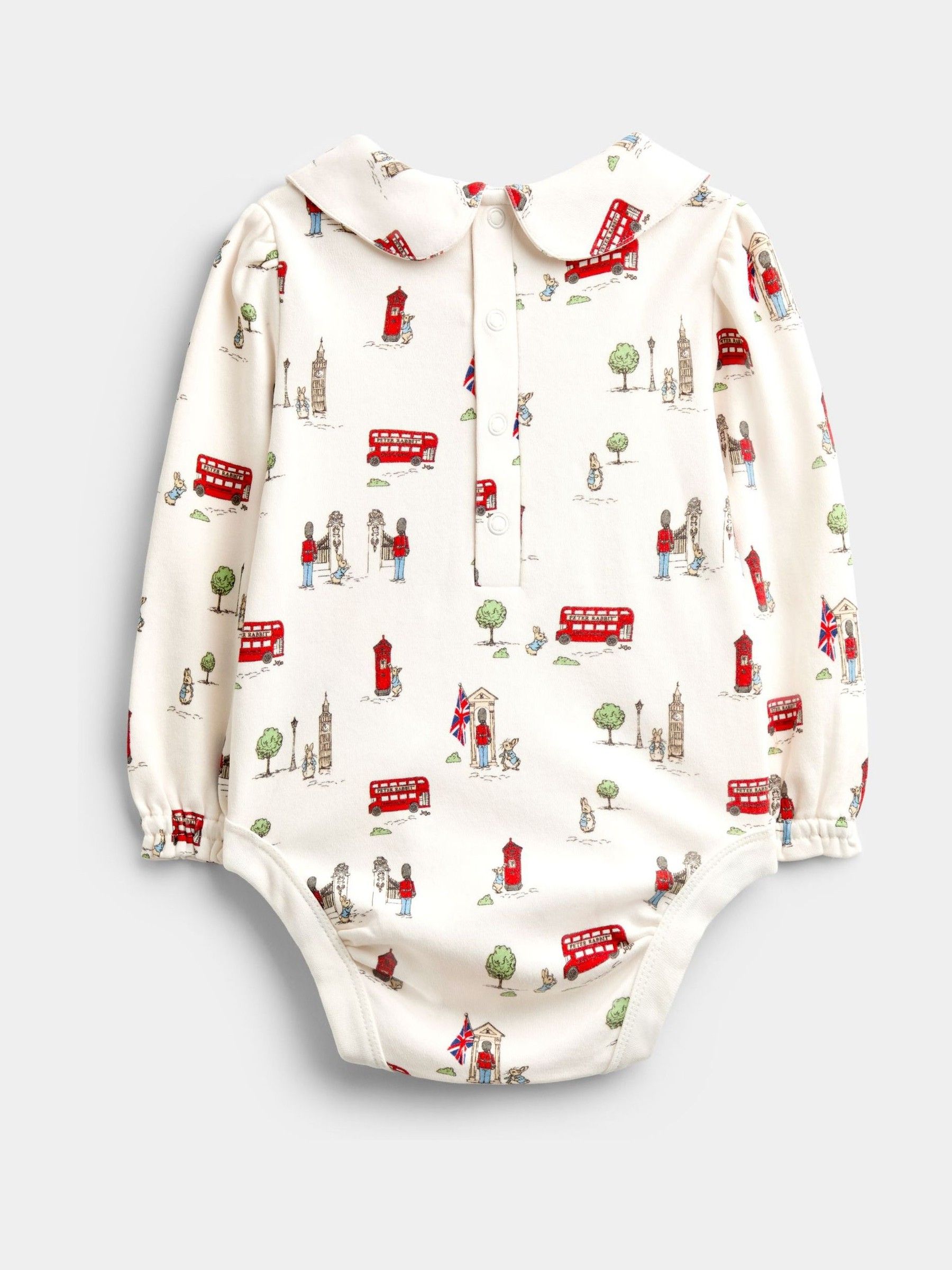 Light Blue Peter Rabbit London Pinny Dress & Bodysuit Set - Image 3 of 7