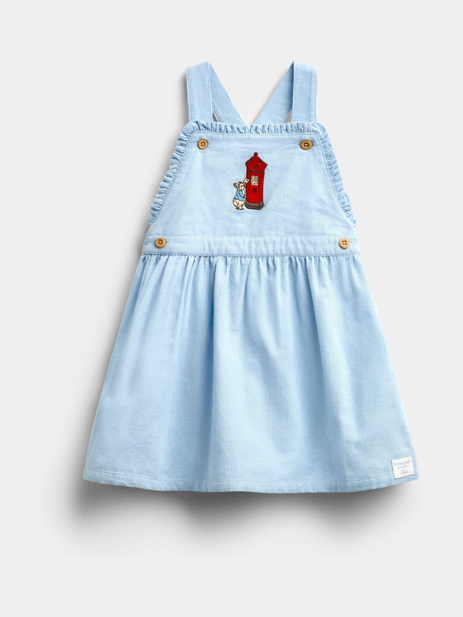 Light Blue Peter Rabbit London Pinny Dress & Bodysuit Set - Image 4 of 7