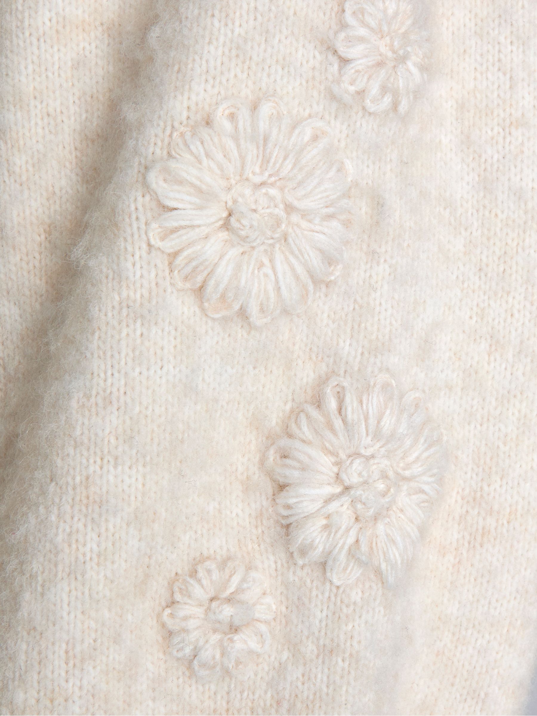 Cream Floral Embroidered Sleeve Turtleneck Maternity & Nursing Jumper - Image 5 of 5 Cream Floral Embroidered Sleeve Turtleneck Maternity & Nursing Jumper - Image 5 of 5