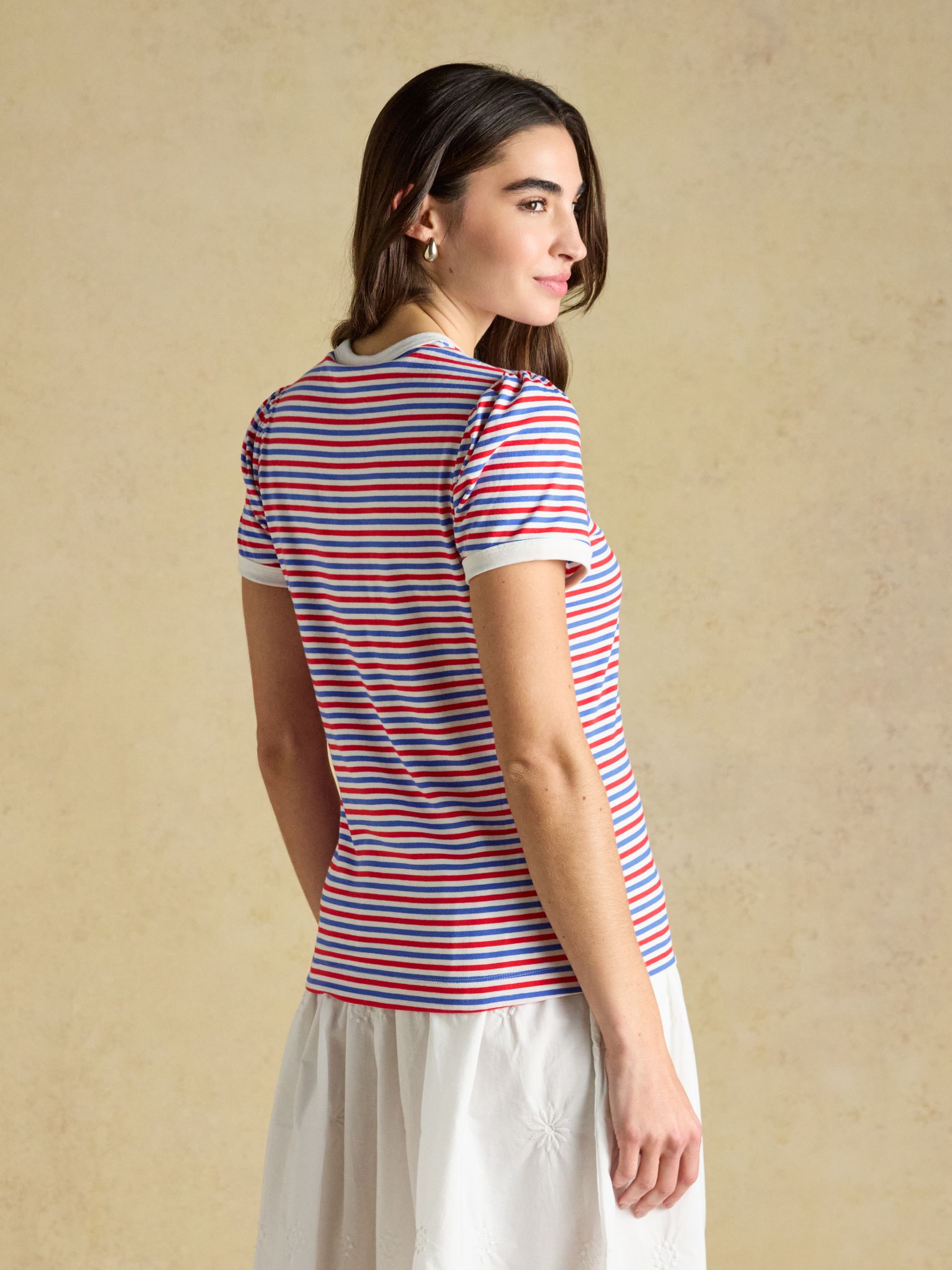 Erin Blue & Red/White Striped Short Sleeve Jersey T-Shirt - Image 2 of 8
