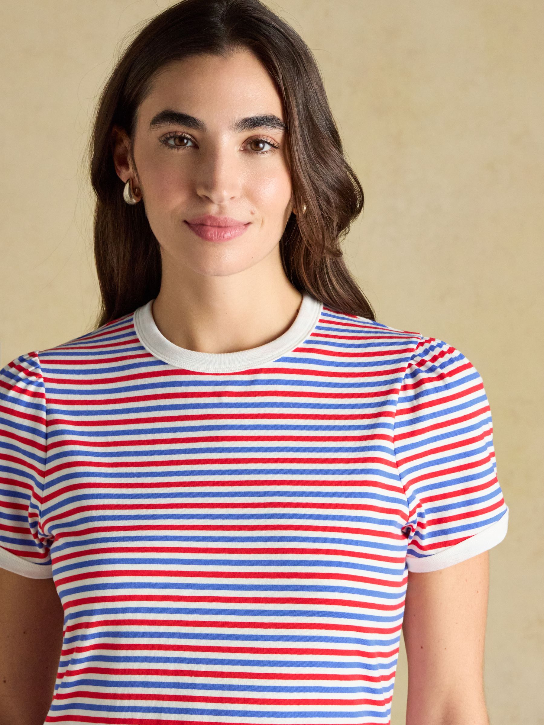 Erin Blue & Red/White Striped Short Sleeve Jersey T-Shirt - Image 3 of 8