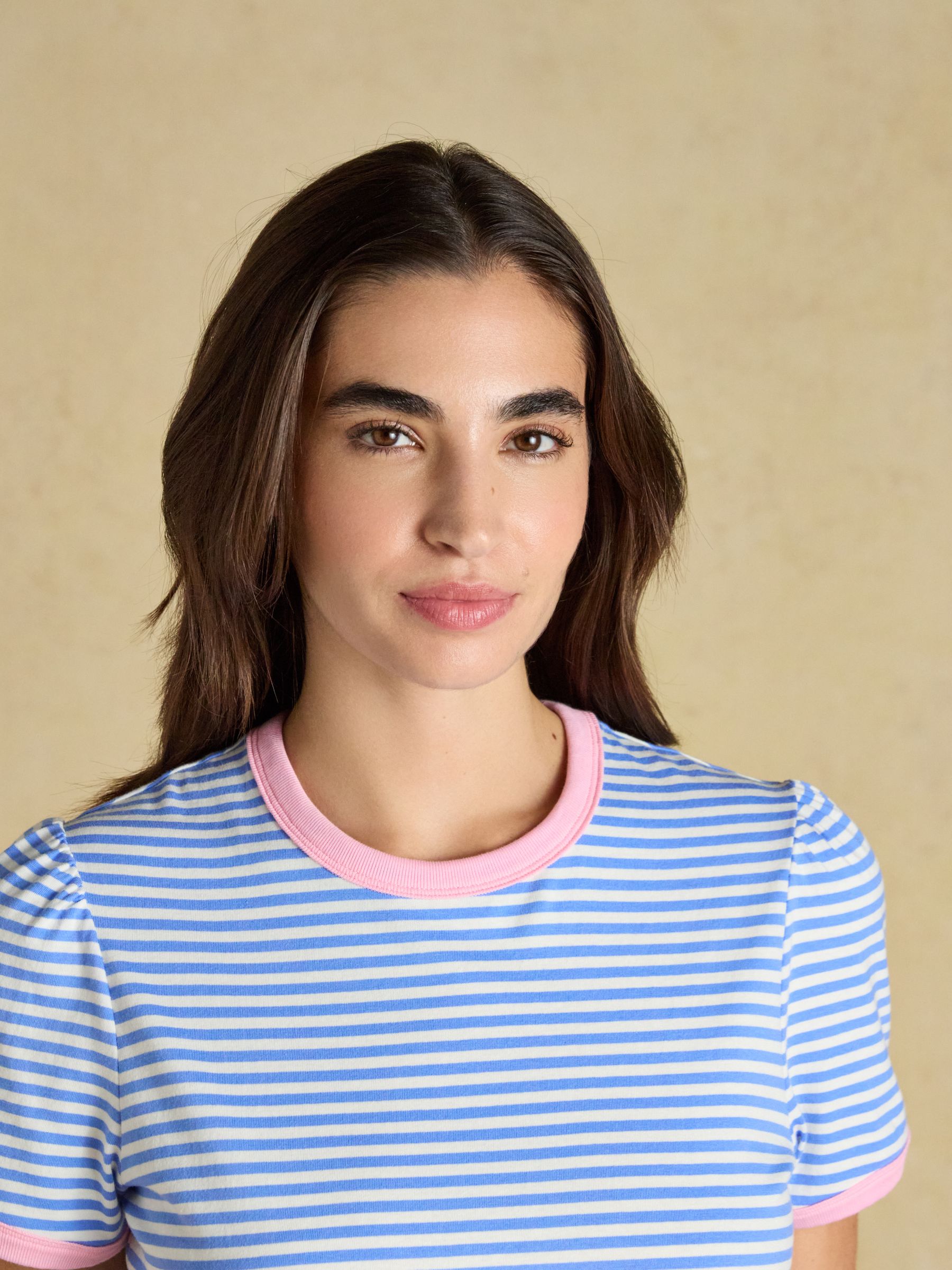 Erin Light Blue Striped Short Sleeve Jersey T-Shirt - Image 4 of 8