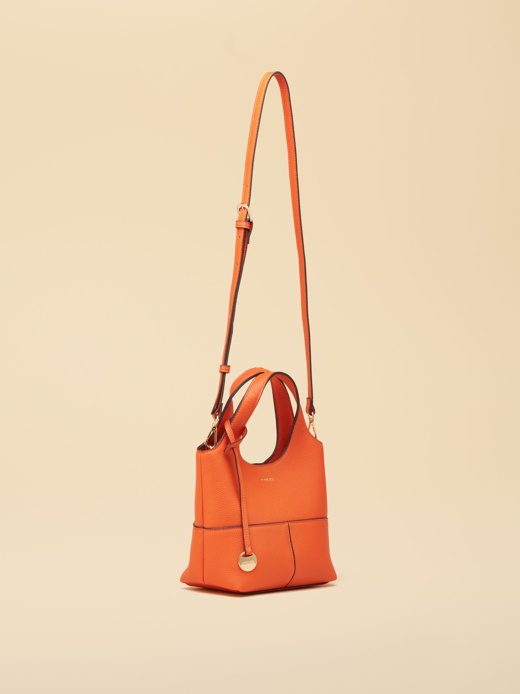 Crossbody Orange Tophandle Tote Bag - Image 5 of 9